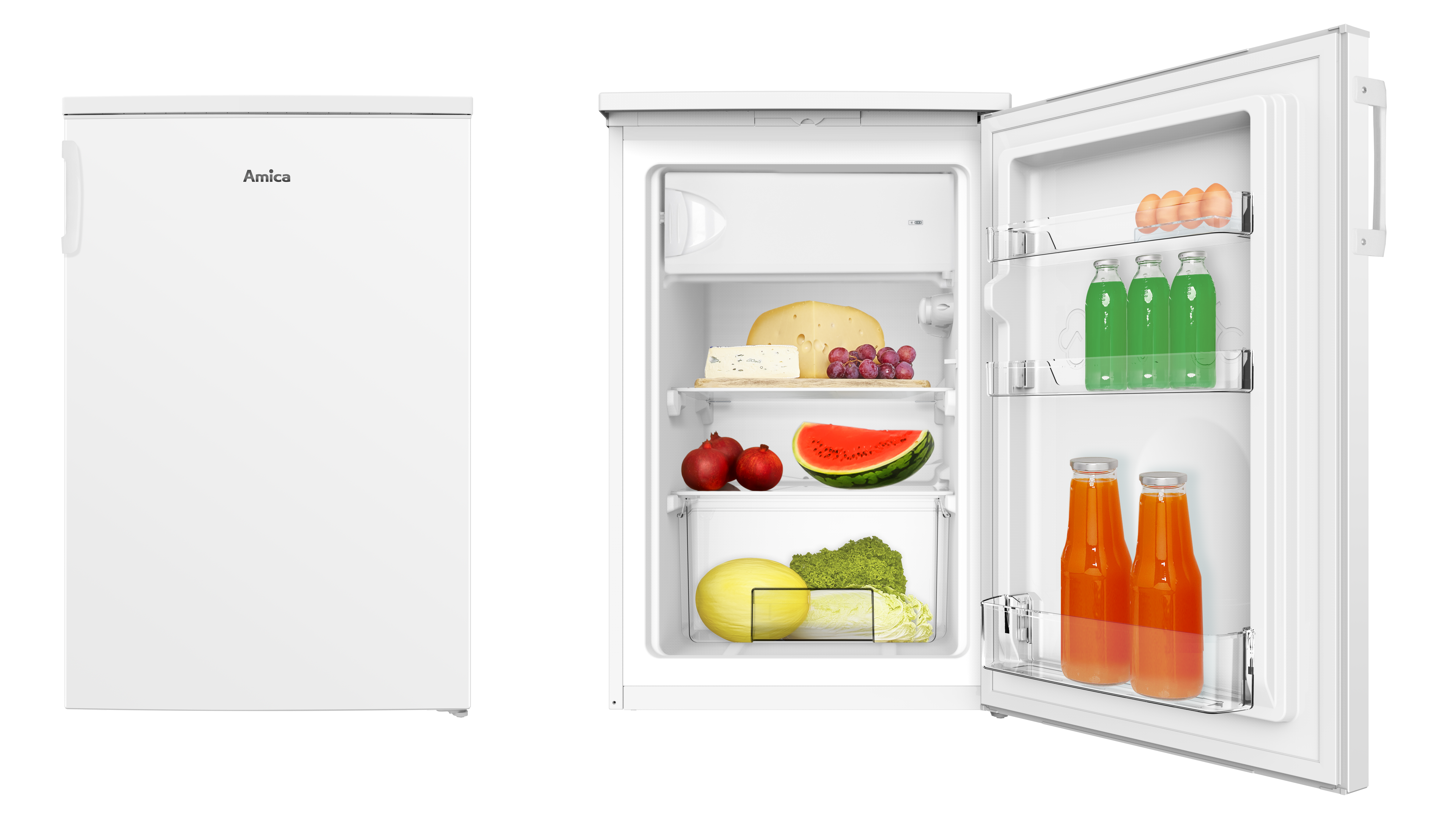Stand-Kühlschrank mit Gefrierfach KS 361 300 W, weiß, 85 cm