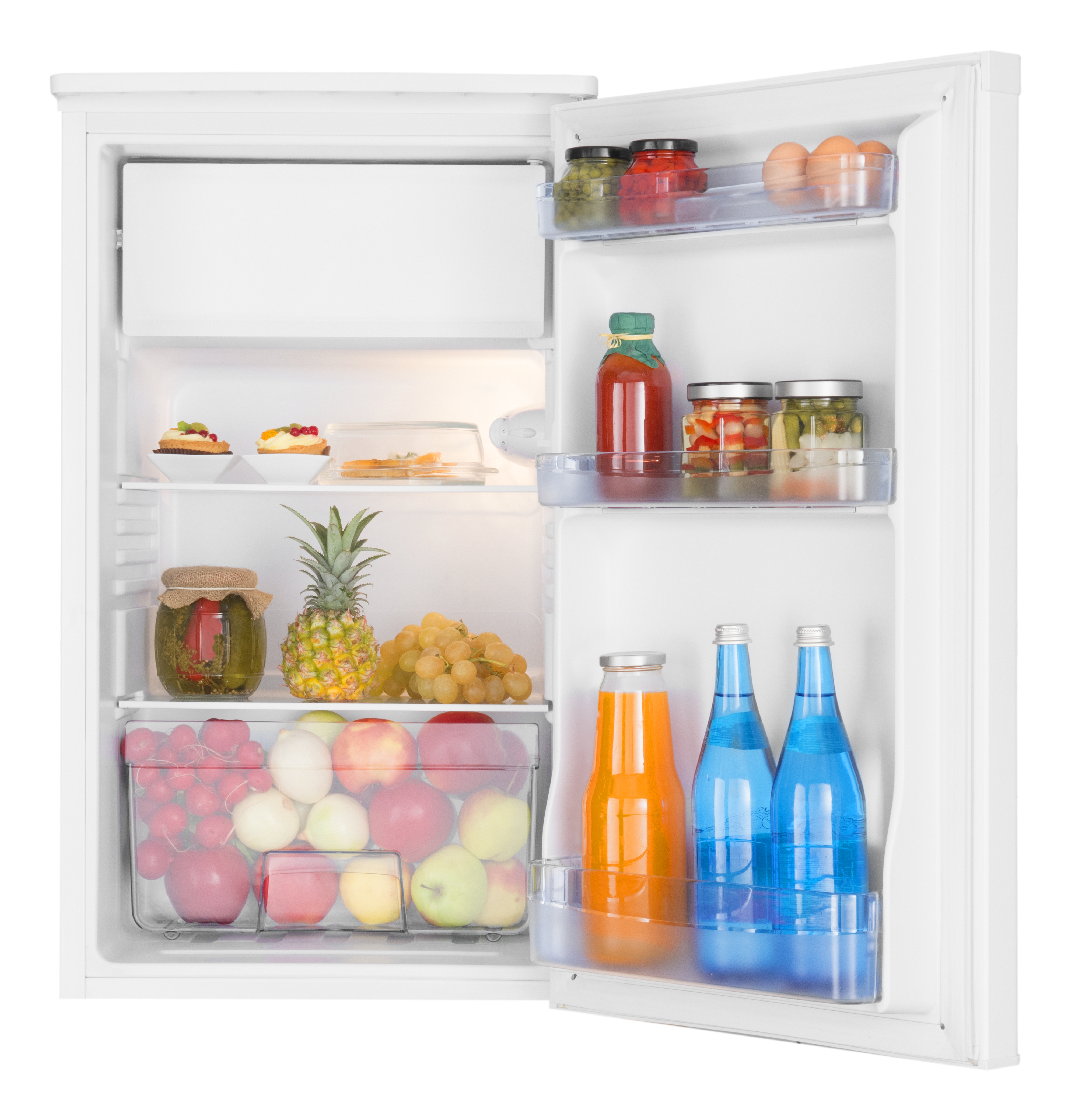 Stand-Kühlschrank mit Gefrierfach KS 361 155 W, weiß, 85 cm