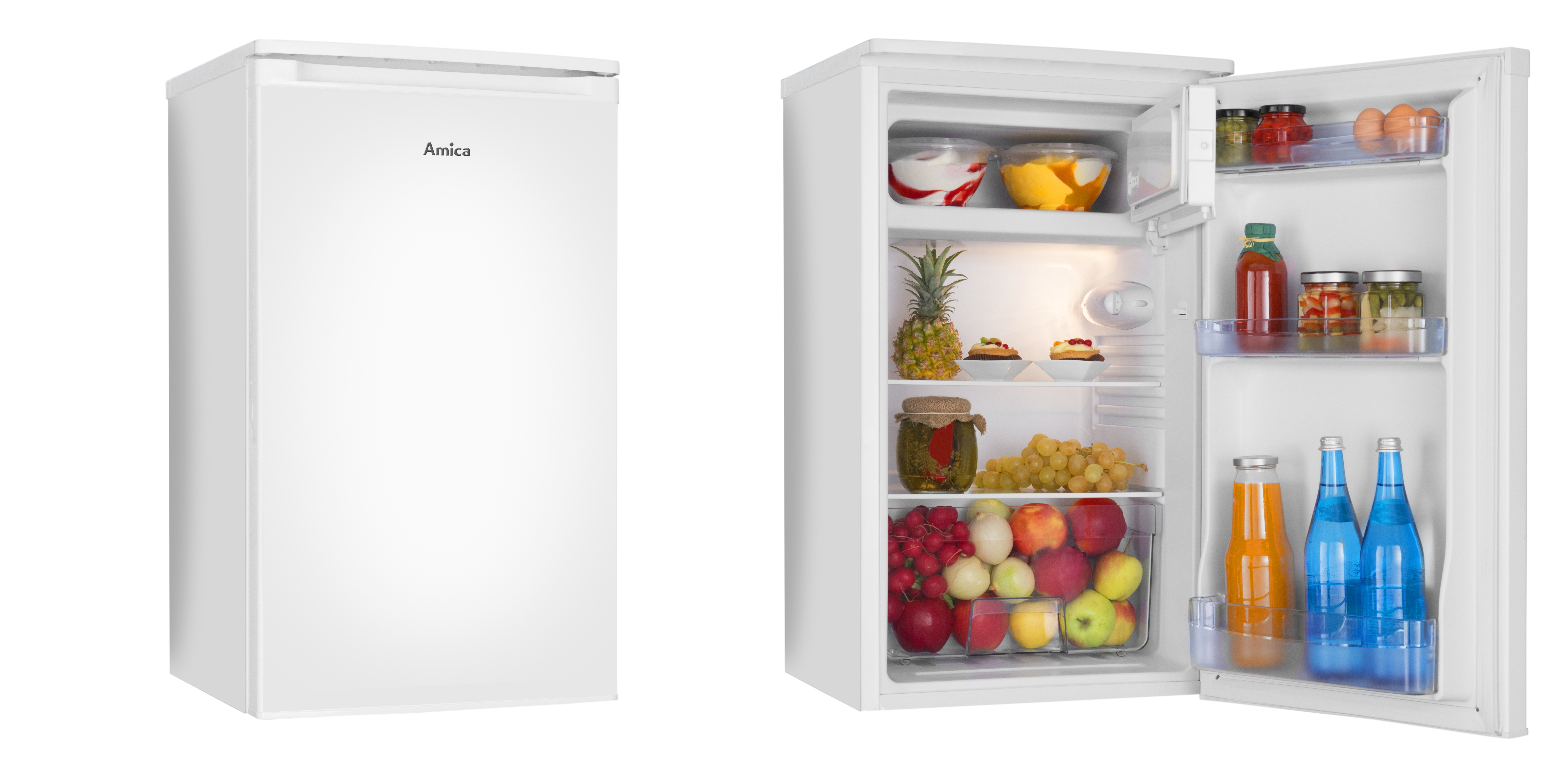 Stand-Kühlschrank mit Gefrierfach KS 361 155 W, weiß, 85 cm