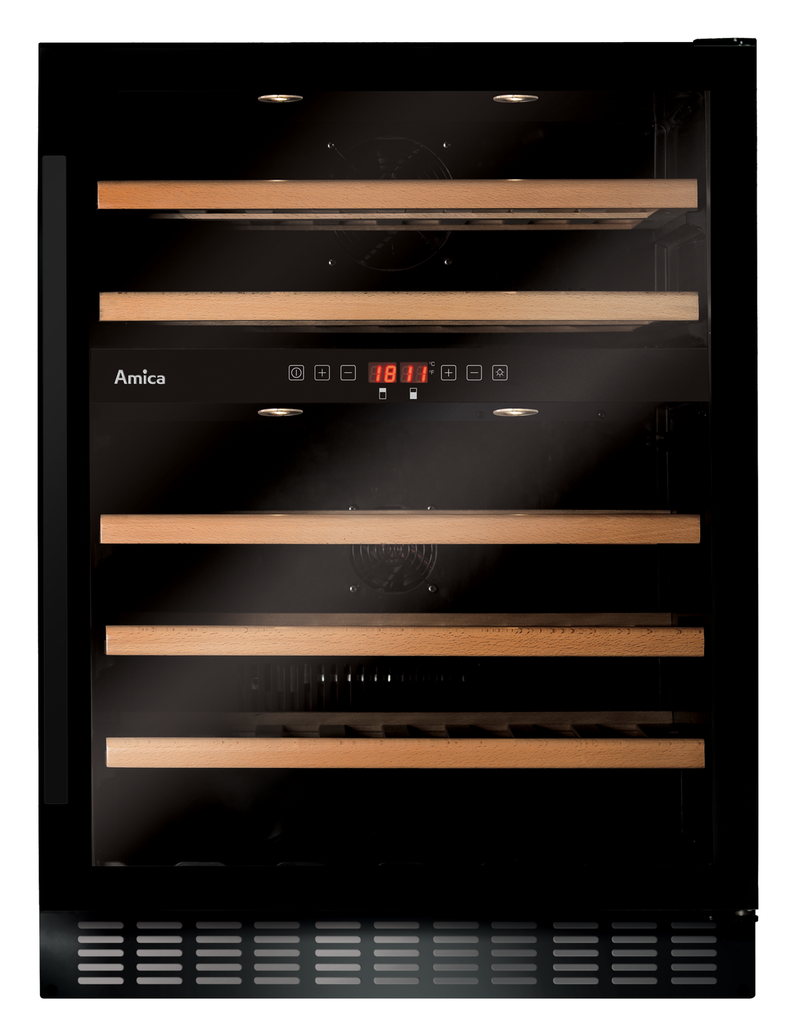 Weintemperierschrank, unterbaufähig, X-Type Design, schwarz Weintemperierschrank, unterbaufähig, X-Type Design, schwarz