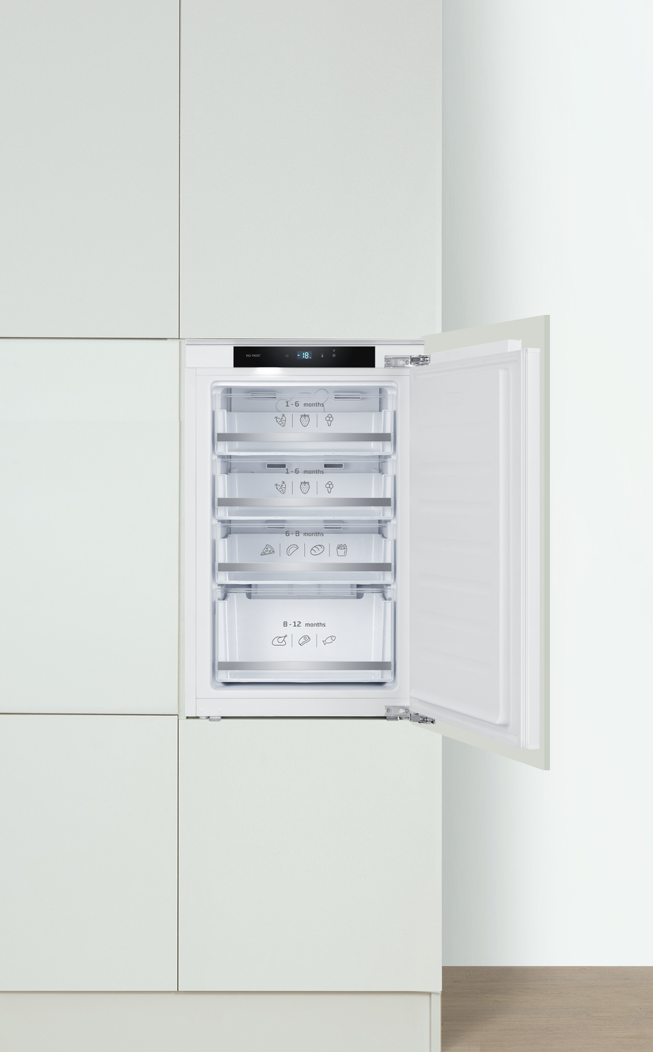 Gefrierschrank, 870 mm Nische, Festtür-Technik