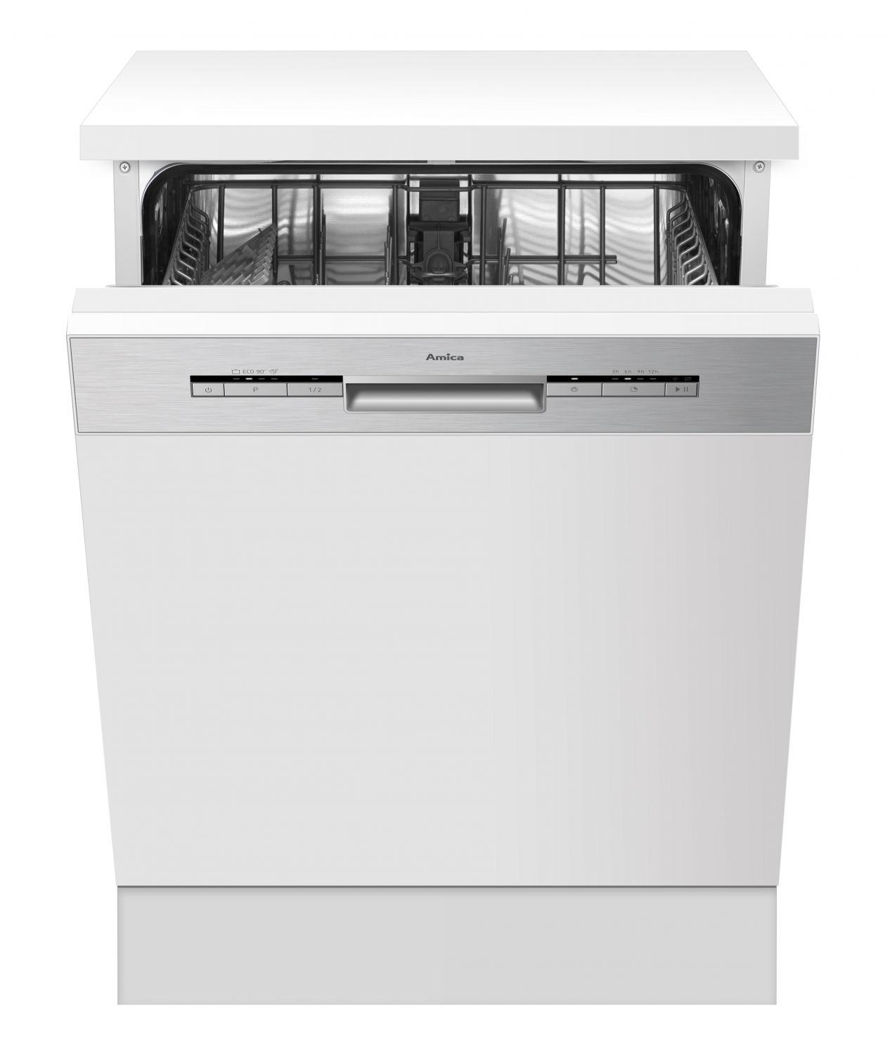 Einbau-Geschirrspüler, integriert, Edelstahl, 60 cm