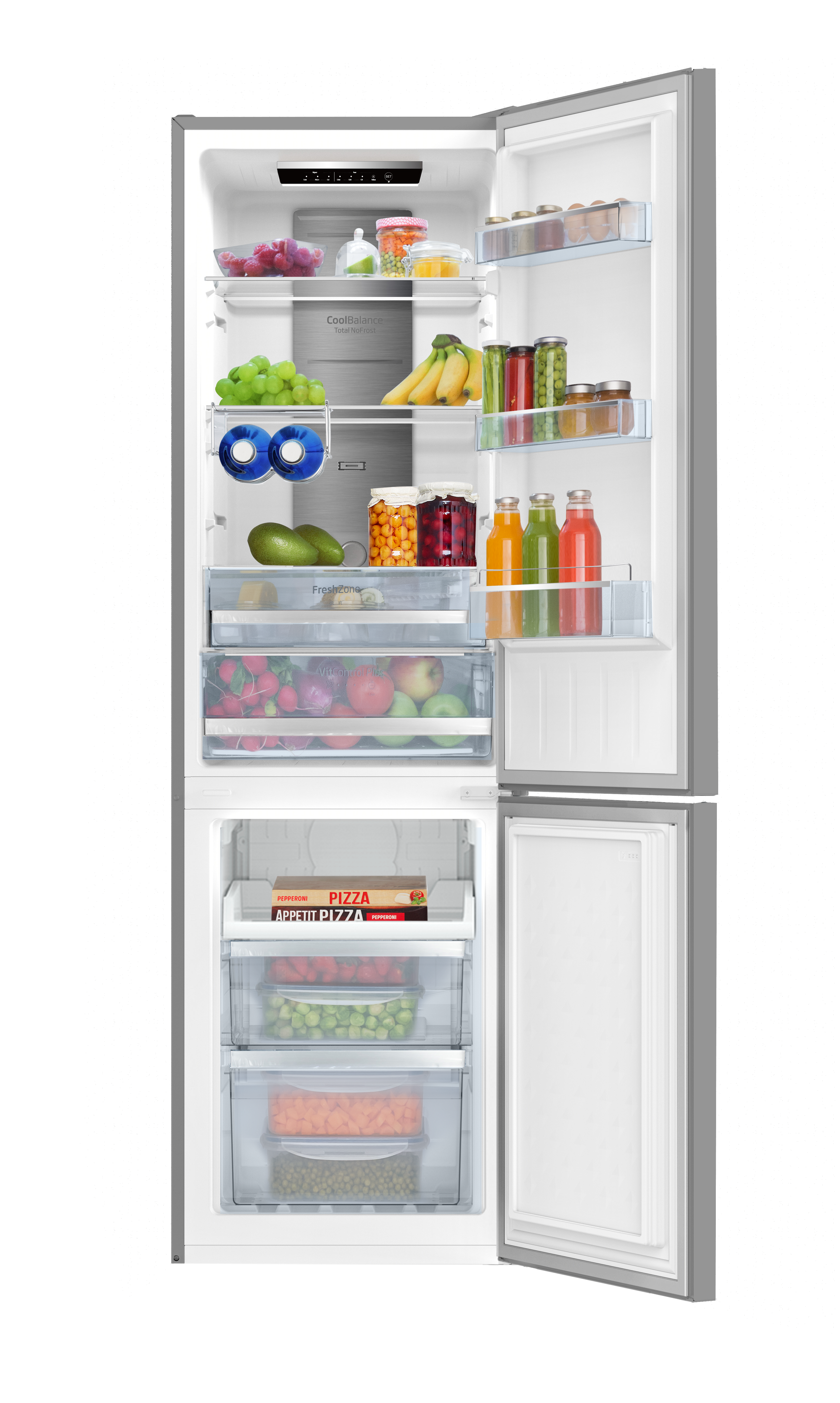 Stand-Kühl-Gefrierkombination GCN 387 148 E, Edelstahloptik, 170 cm