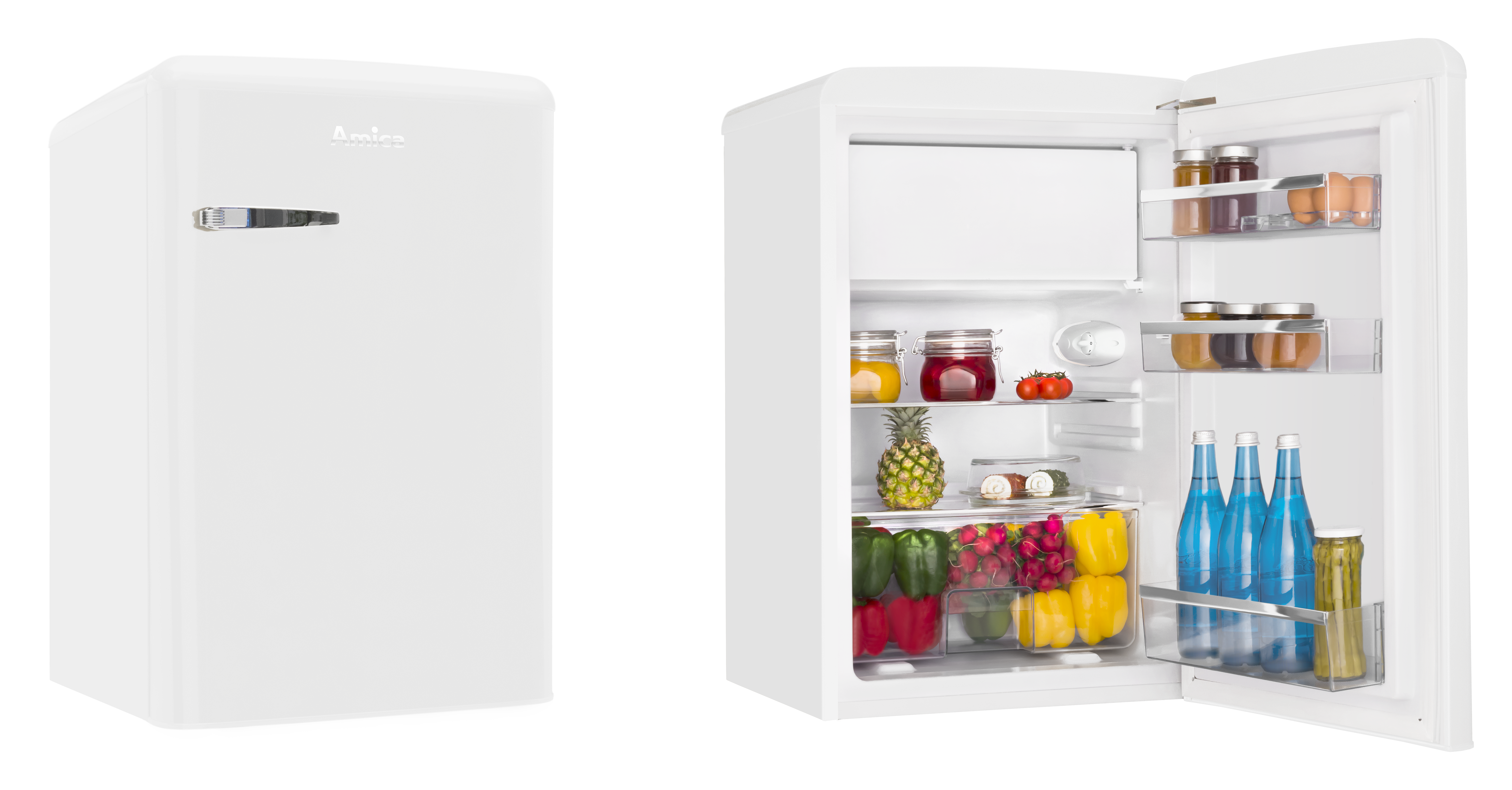 Stand-Kühlschrank mit Gefrierfach KSR 361 160 W, Snow White, 88 cm Stand-Kühlschrank mit Gefrierfach KSR 361 160 W, Snow White, 88 cm
