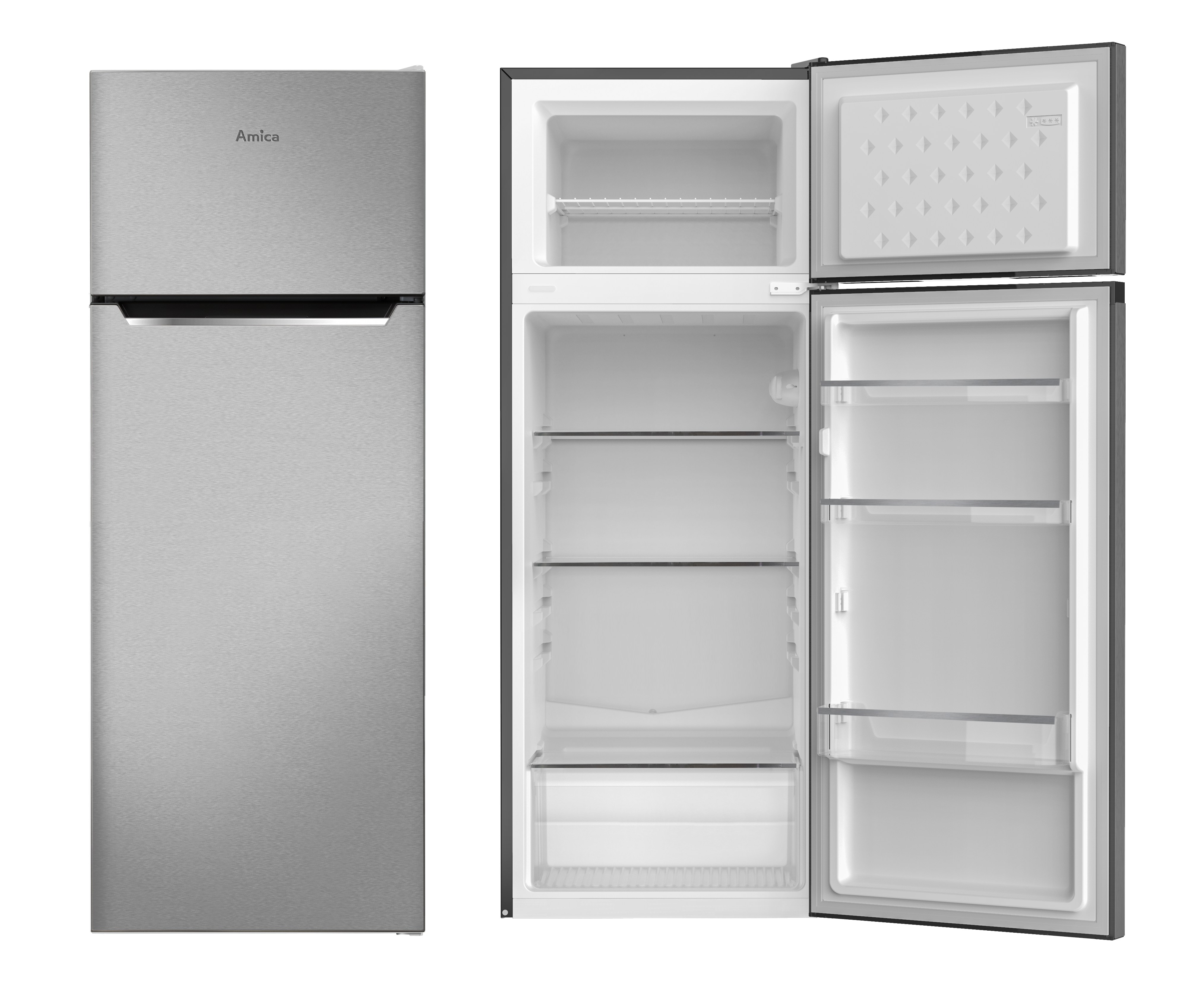 Stand-Kühl-Gefrierkombination DT 374 160 E, Edelstahloptik, 144 cm