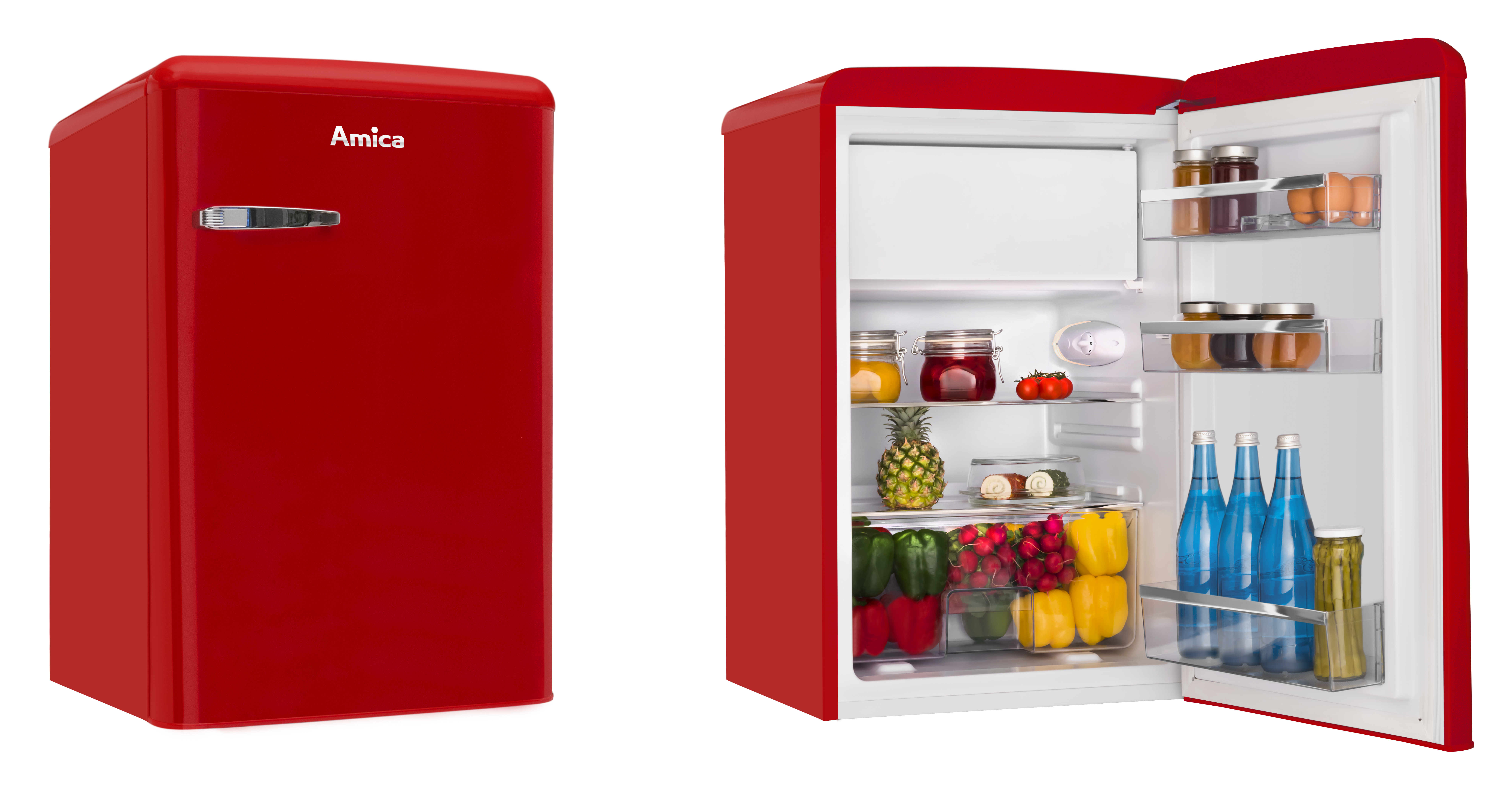 Stand-Kühlschrank mit Gefrierfach KSR 361 160 R, Chilli Red, 88 cm Stand-Kühlschrank mit Gefrierfach KSR 361 160 R, Chilli Red, 88 cm