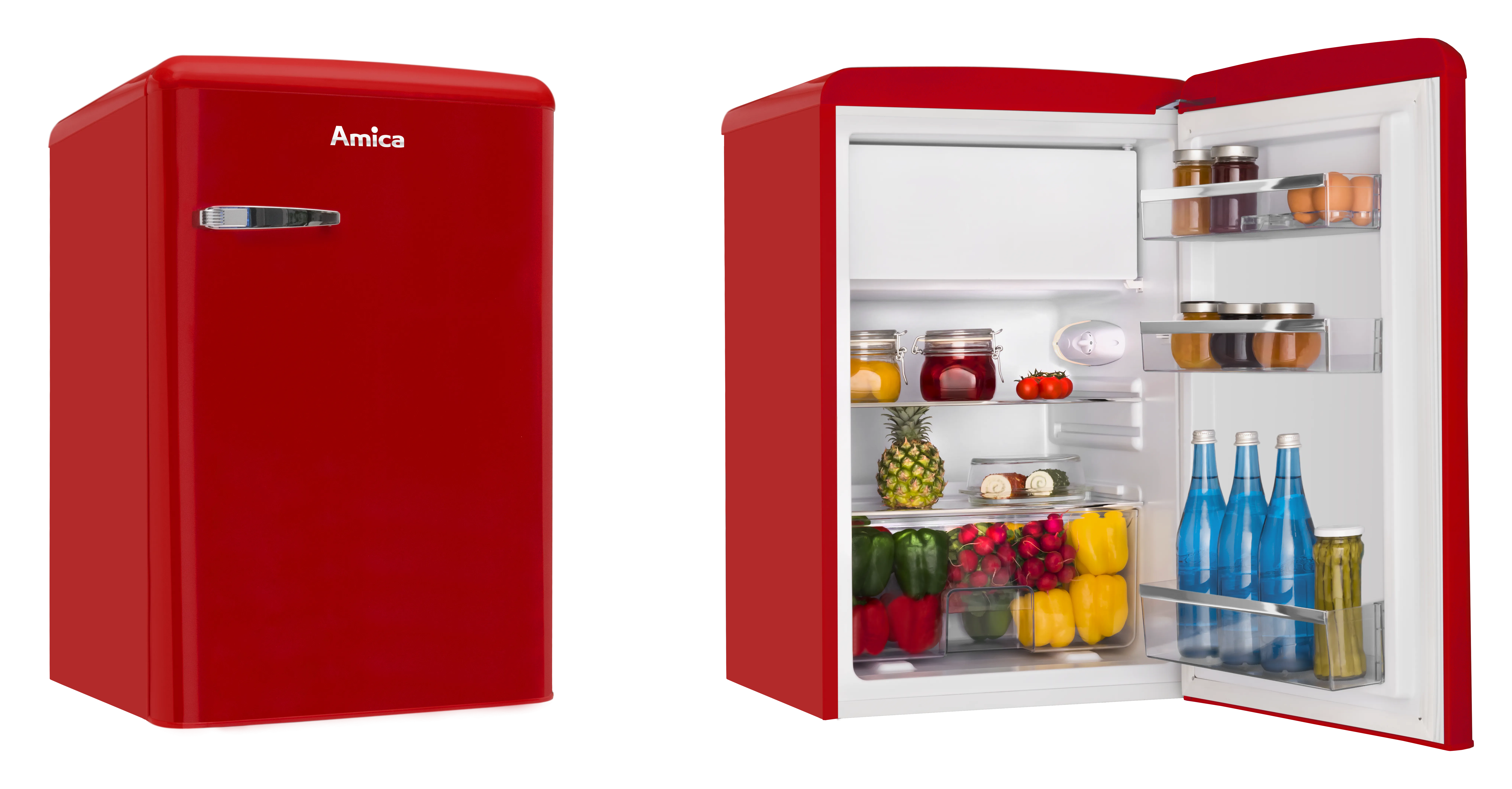 Stand-Kühlschrank mit Gefrierfach KSR 361 160 R, Chilli Red, 88 cm