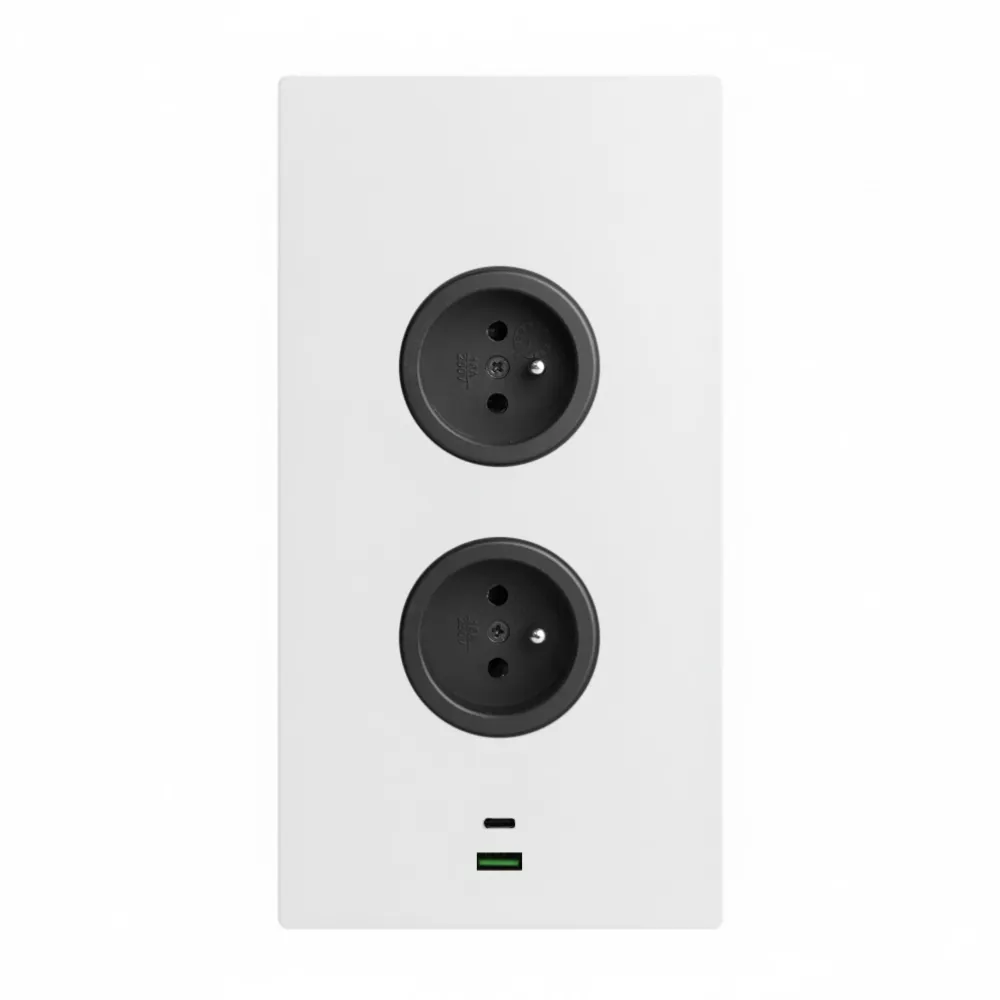 CARESSI 2ST22/USB Energie-Ecksäule, weiß