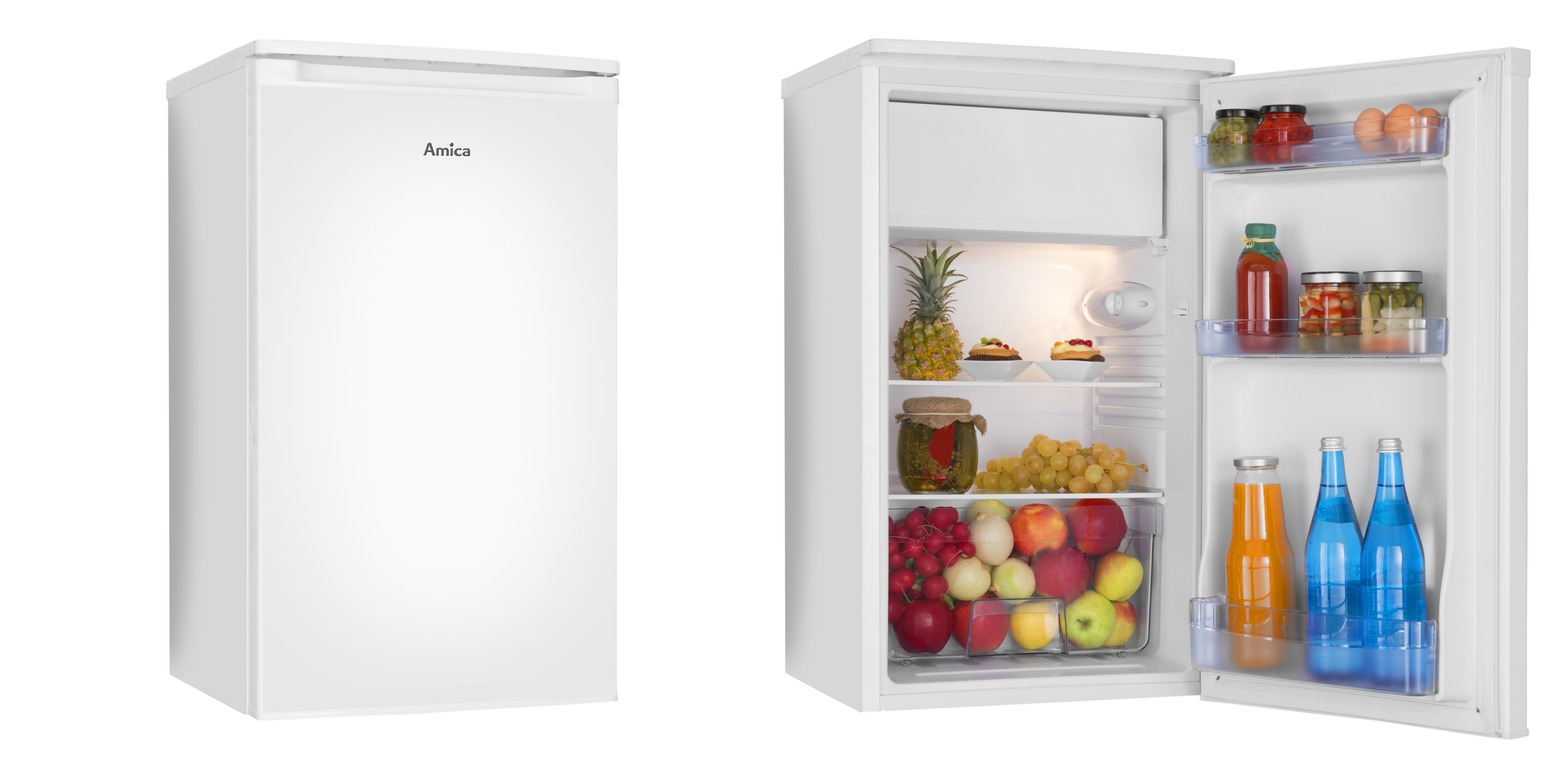 Stand-Kühlschrank mit Gefrierfach KS 361 155 W, weiß, 85 cm