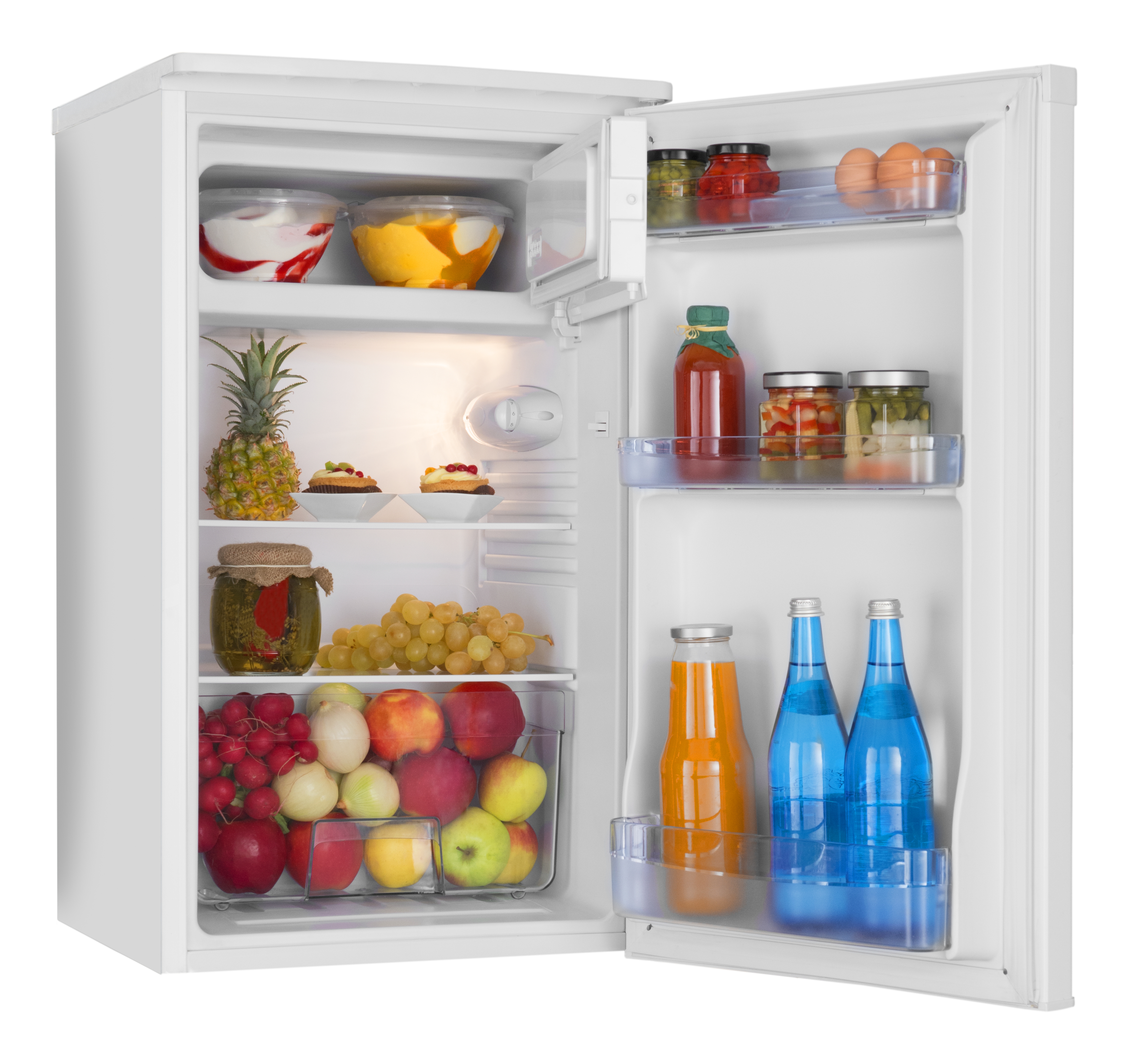 Stand-Kühlschrank mit Gefrierfach KS 361 155 W, weiß, 85 cm