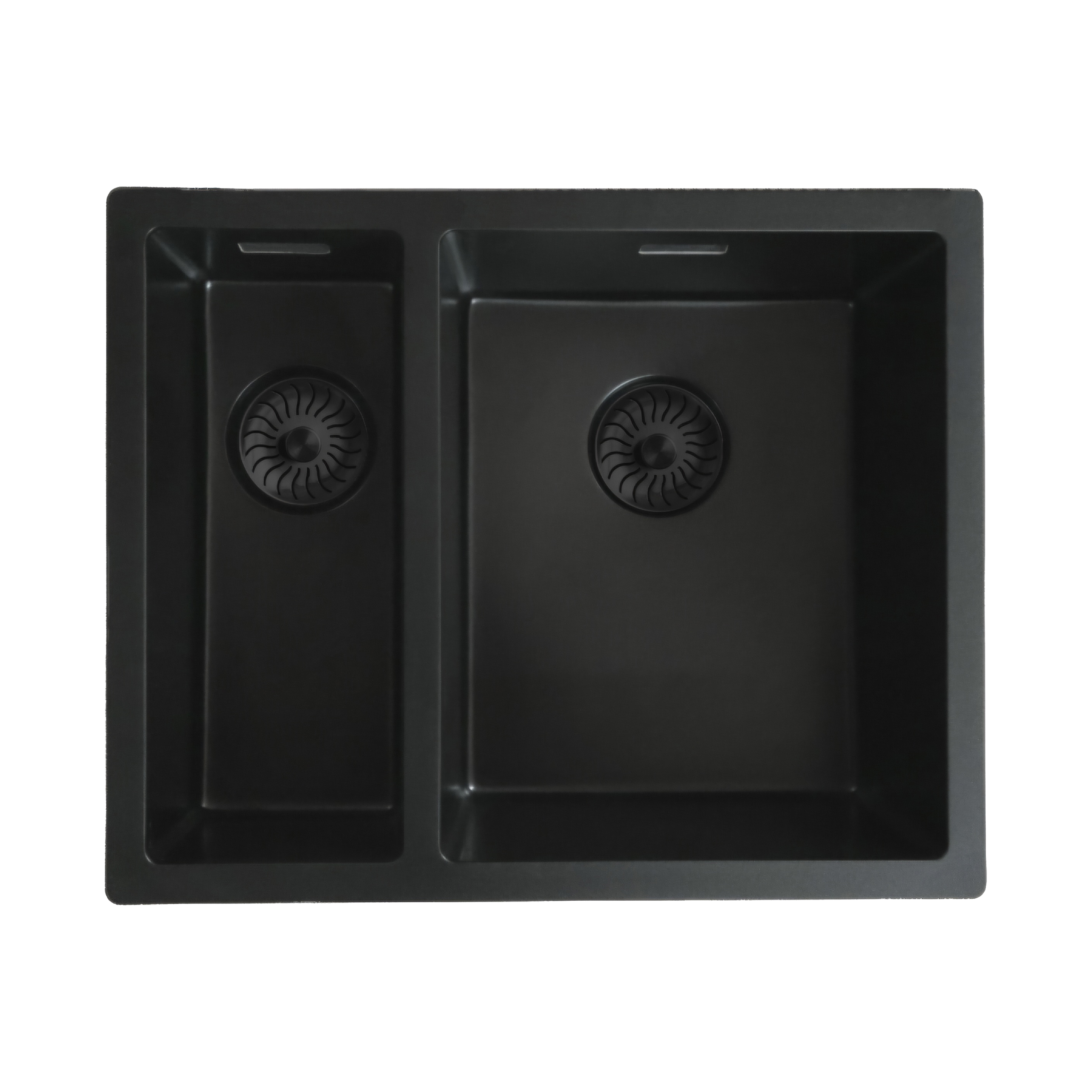 CARESSi Black Line Doppelbecken-Spüle 558mmbreit