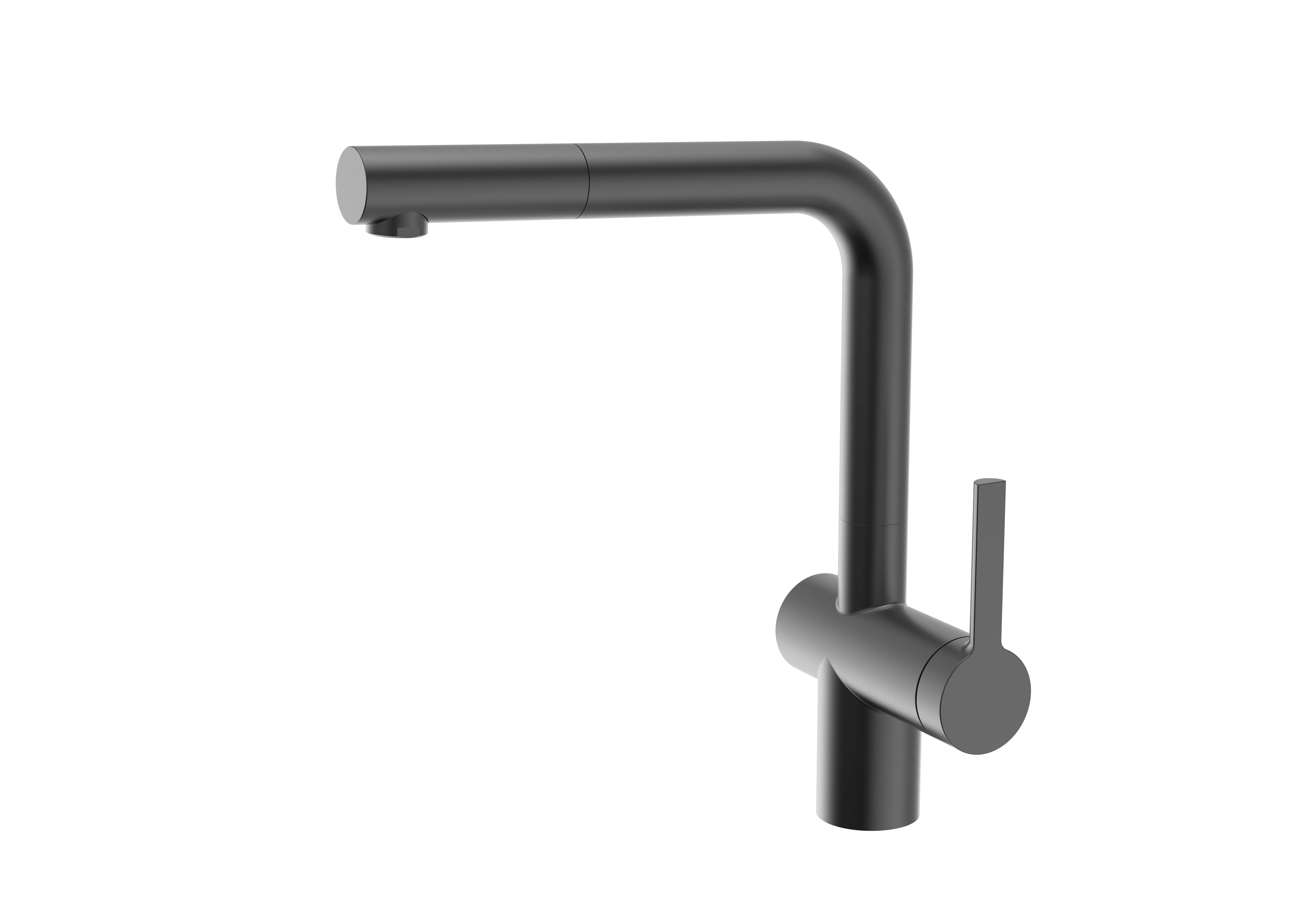 CARESSi Armatur L-Auslauf mit Auszug HD Gun Metal