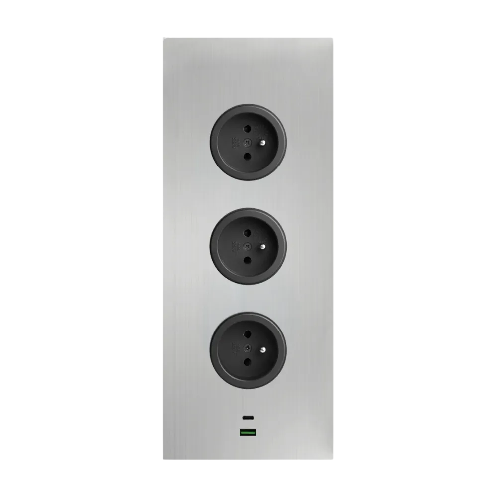 CARESSI 3ST29/USB Energie-Ecksäule, Edelstahl CARESSI 3ST29/USB Energie-Ecksäule, Edelstahl