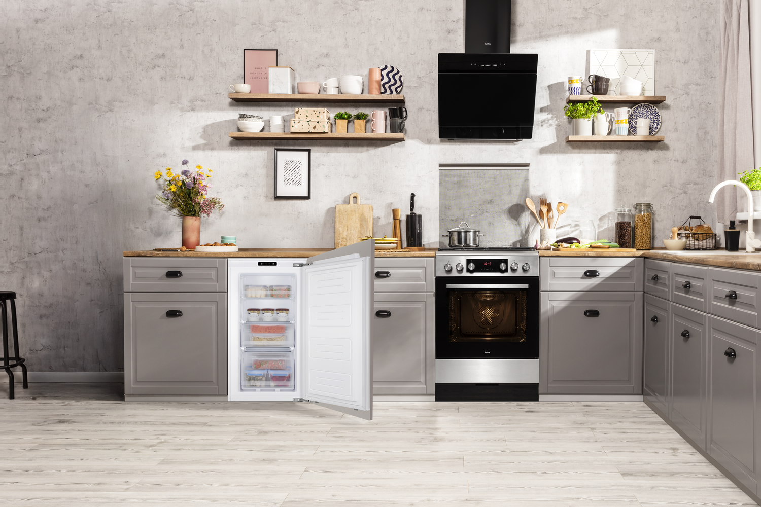Gefrierschrank, 880 mm Nische, Festtür-Technik