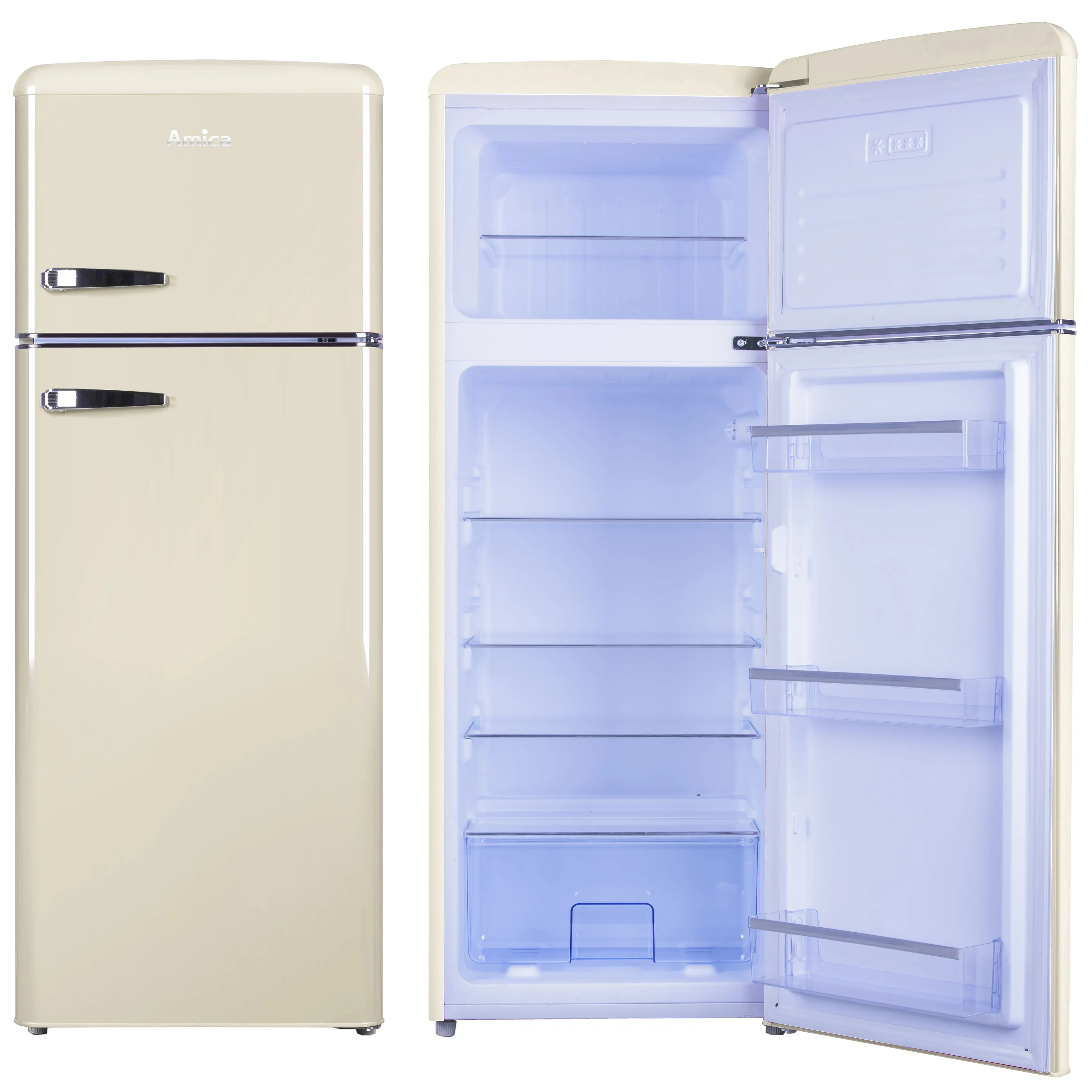 Stand-Kühl-Gefrierkombination DTR 374 190 B, Coffee Cream, 144 cm Stand-Kühl-Gefrierkombination DTR 374 190 B, Coffee Cream, 144 cm