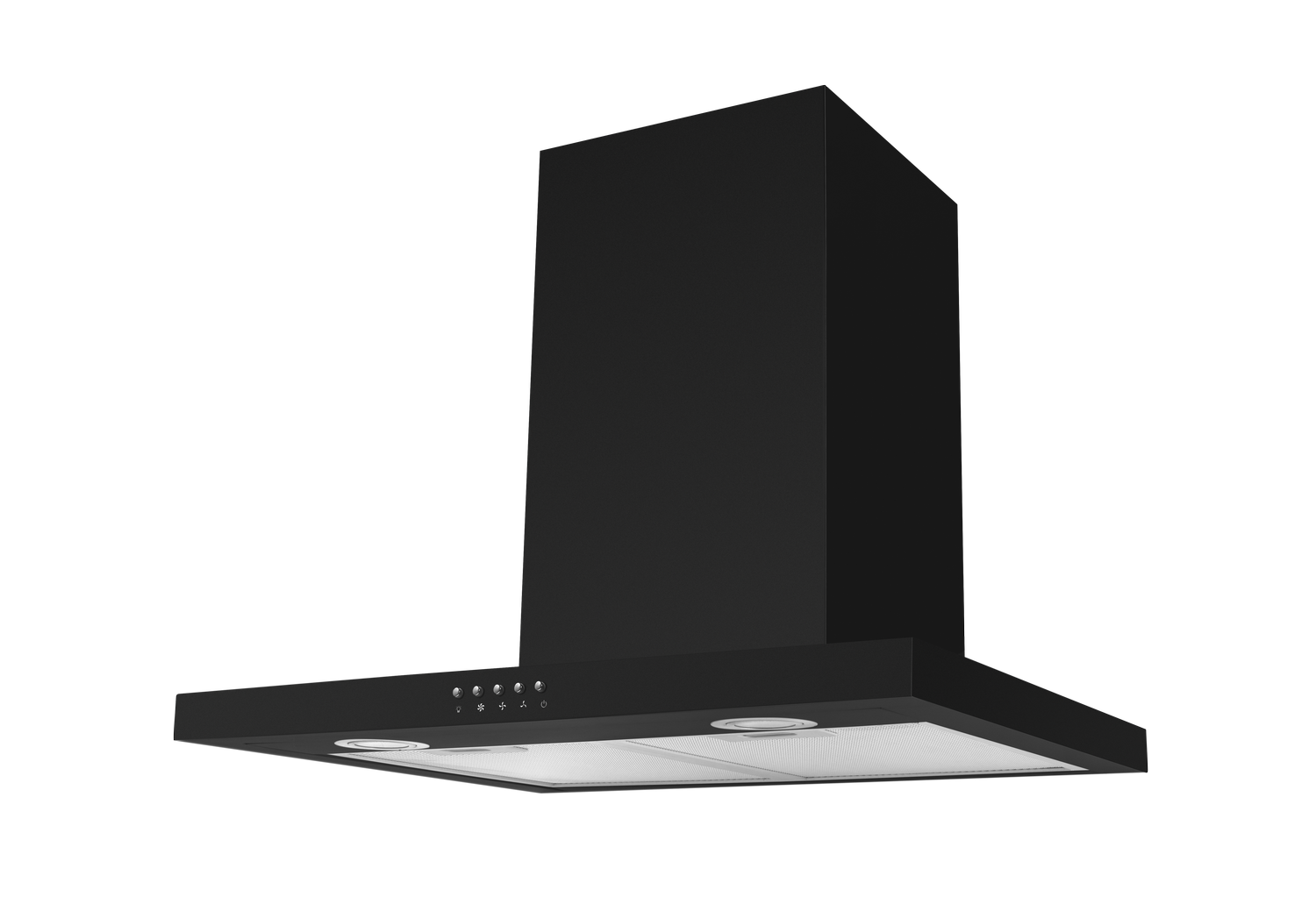 Kaminhaube, T-Line, 60 cm, Schwarz matt