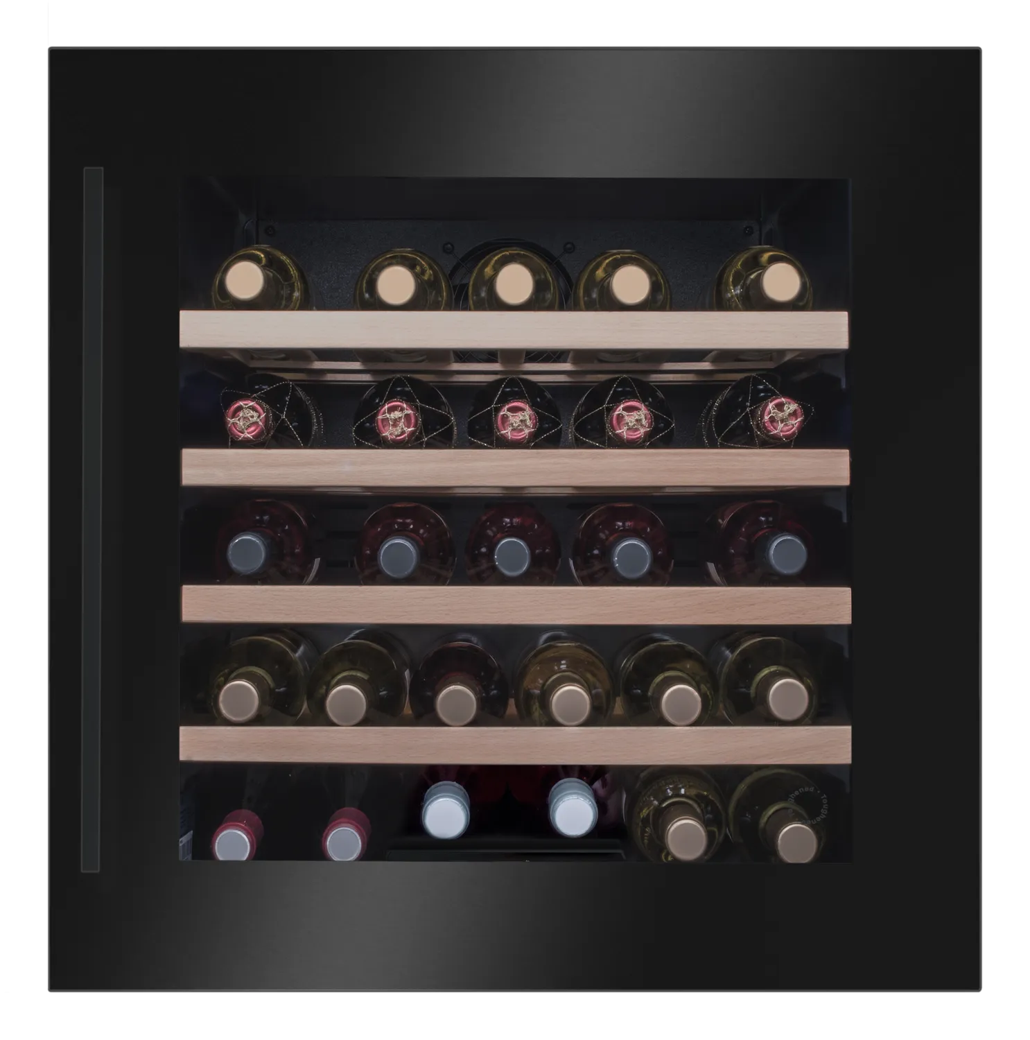 Einbau-Weintemperierschrank, X-Type Design, schwarz
