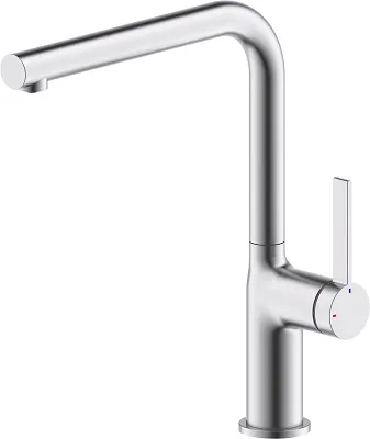 AMARI Küchenarmatur, HD, steelfinish, L-Auslauf 