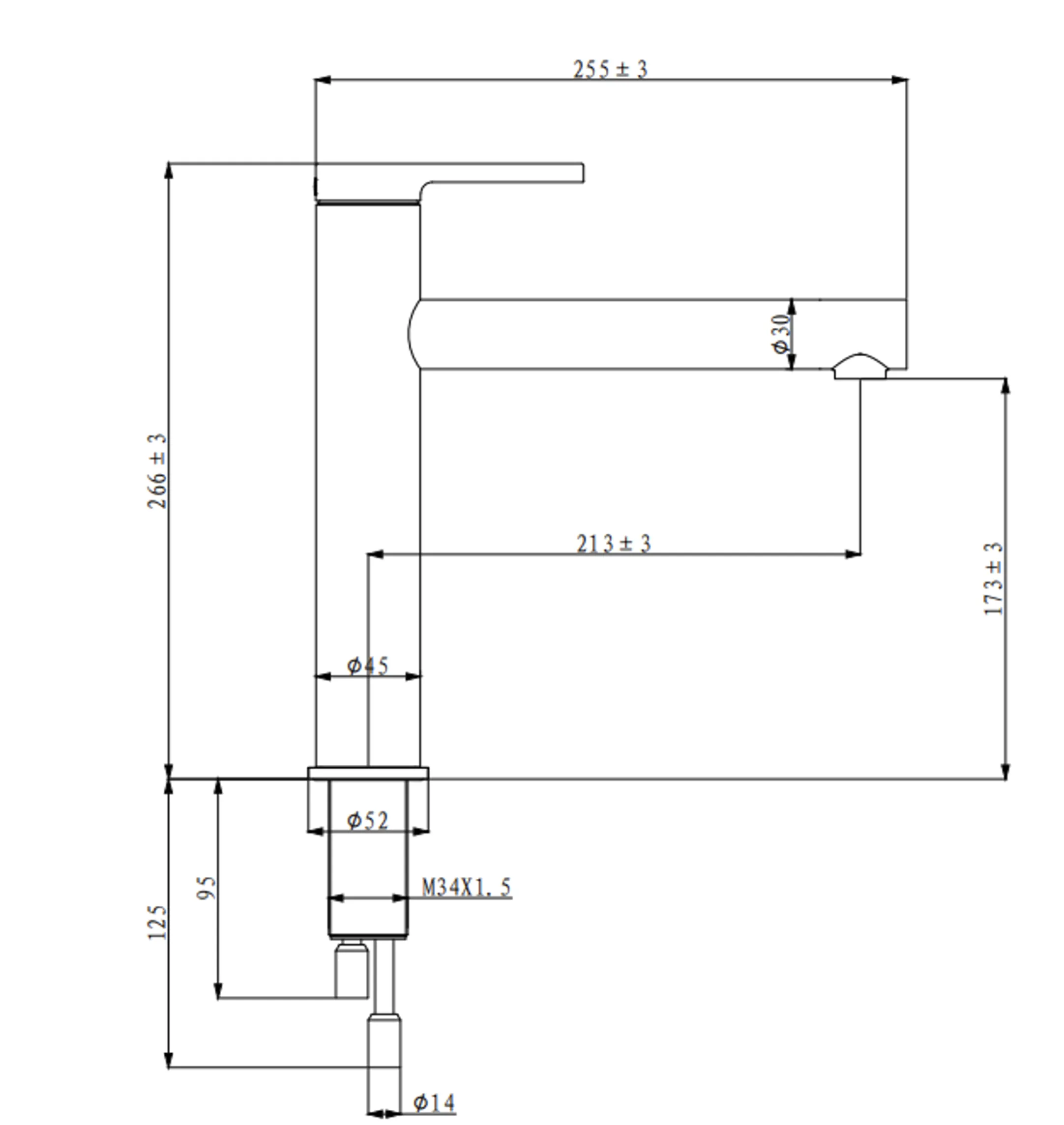 CARESSI Armatur 1116 U ECO, CA1116BK U ECO, schwarz CARESSI Armatur 1116 U ECO, CA1116BK U ECO, schwarz