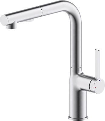 AMARI Küchenarmatur Klassik, HD, steelfinish, mit Auszugsbrause