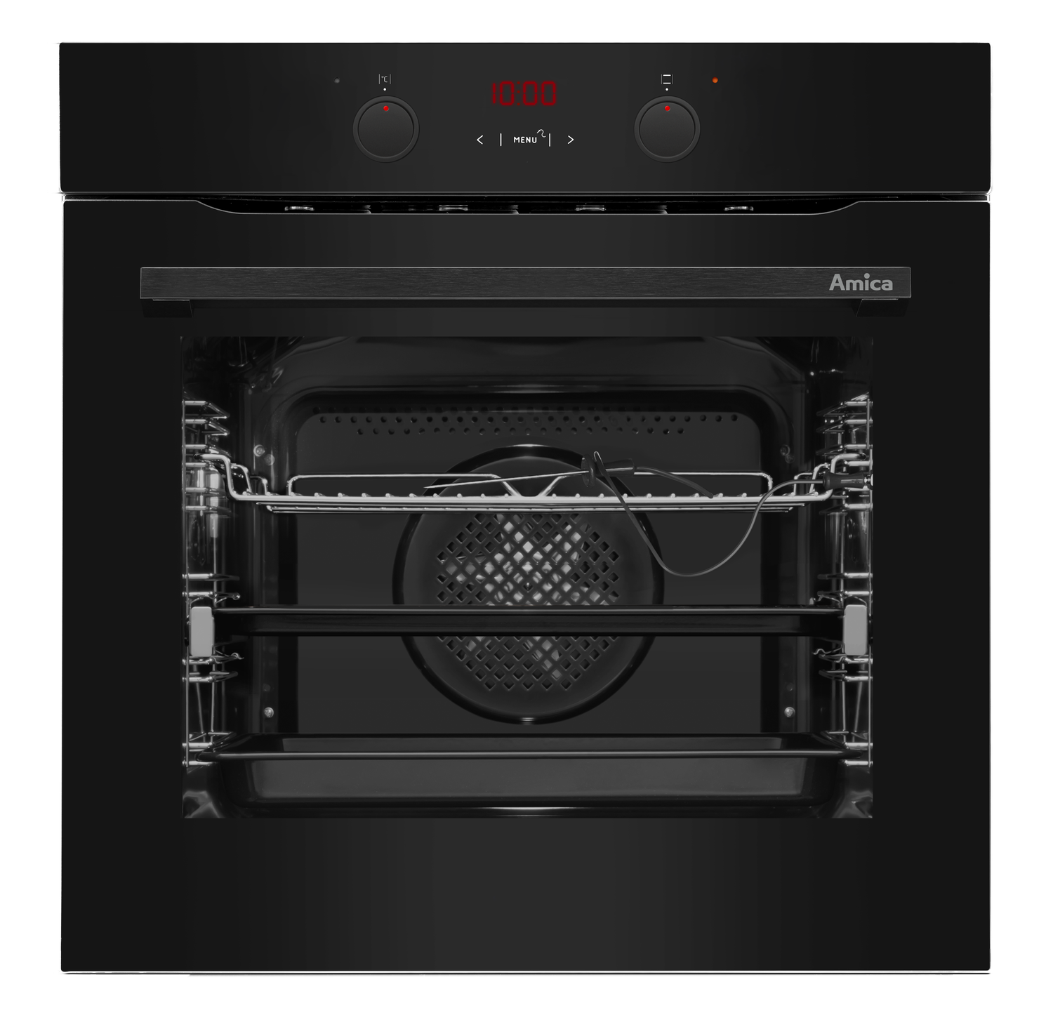 Einbaubackofen, Noir Design, Schwarz-Glas Noir