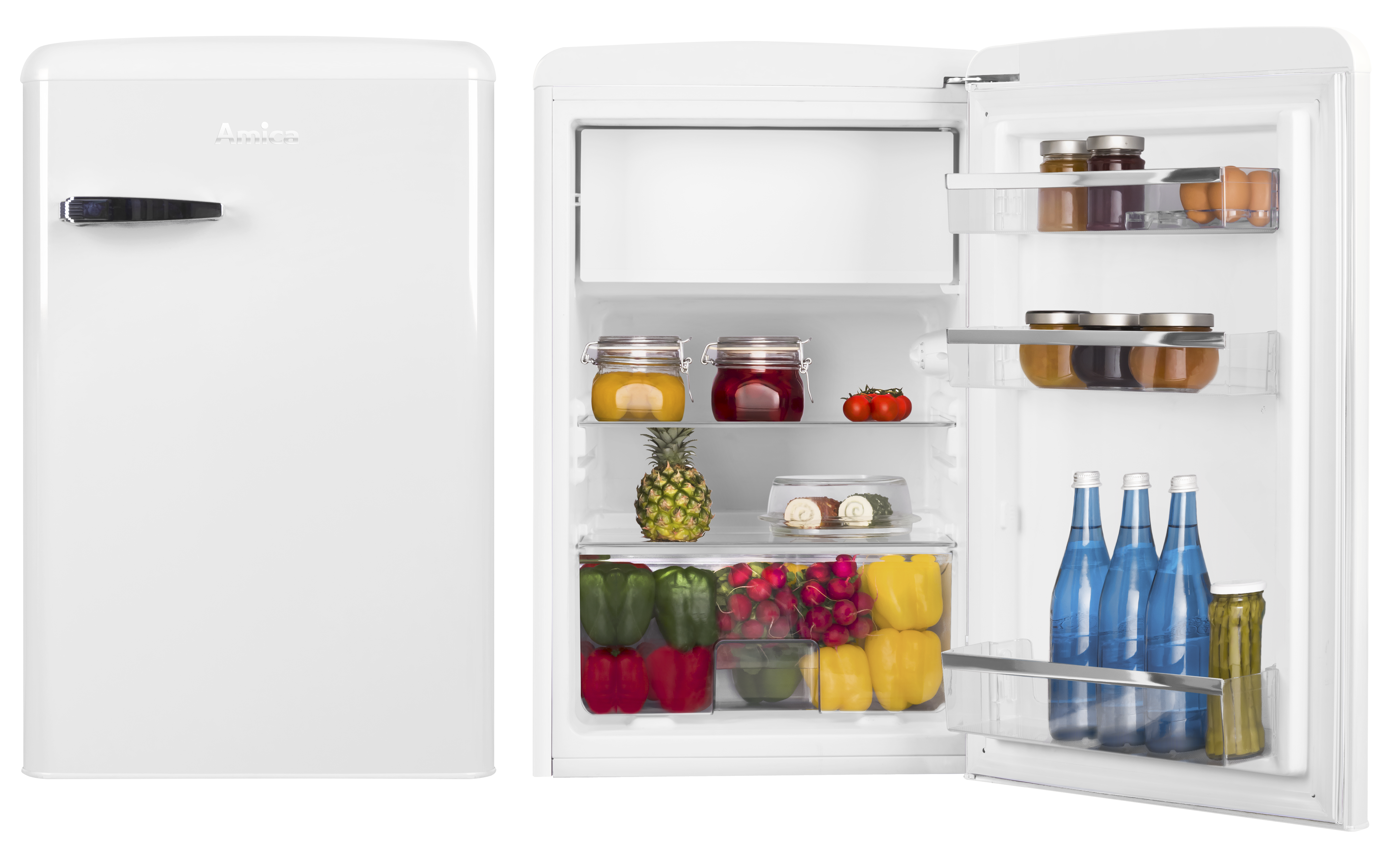 Stand-Kühlschrank mit Gefrierfach KSR 361 160 W, Snow White, 88 cm Stand-Kühlschrank mit Gefrierfach KSR 361 160 W, Snow White, 88 cm