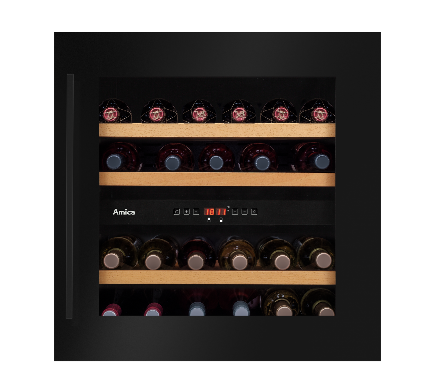 Einbau-Weintemperierschrank, X-Type Design, schwarz Einbau-Weintemperierschrank, X-Type Design, schwarz
