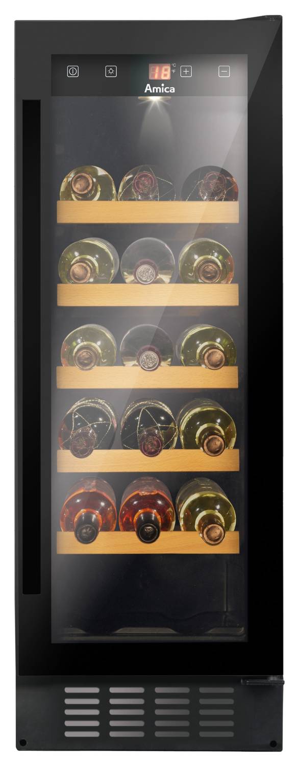 Weintemperierschrank, unterbaufähig, X-Type Design, schwarz Weintemperierschrank, unterbaufähig, X-Type Design, schwarz