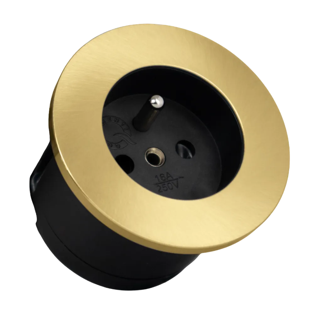 CARESSI CAPS Steckdose, gold CARESSI CAPS Steckdose, gold