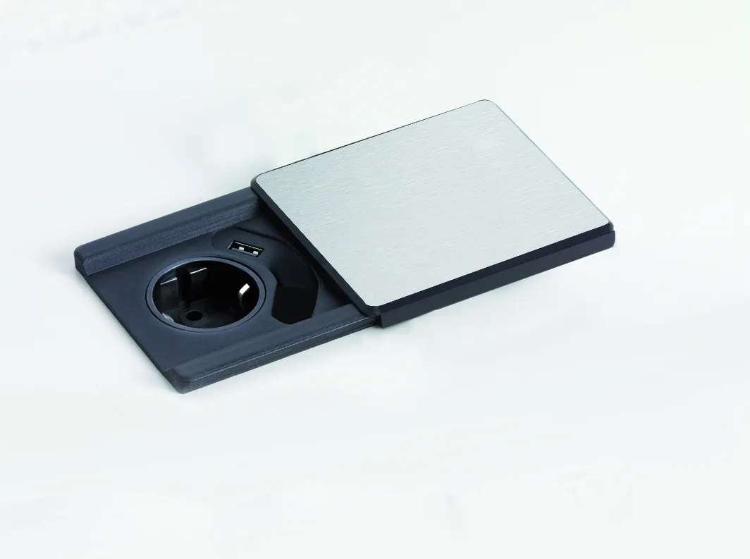 Arbeitsplattenbox Evoline Square 80, Edelstahl-Optik