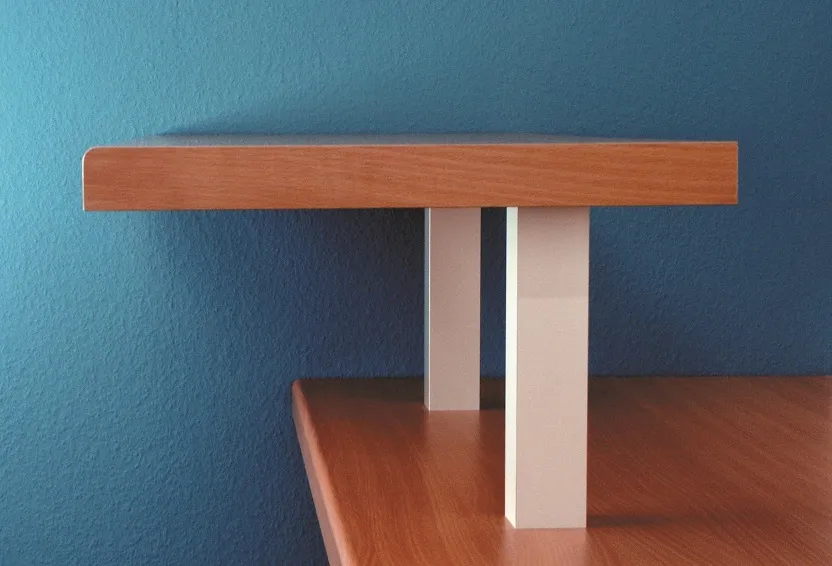 Konsole gerade, quadratisch, Edelstahl-Optik, 170 mm