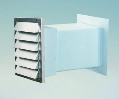 Abluft und Zuluft Mauerkasten, Rundanschluss 150er, Edelstahl 