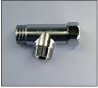 Doppelschlauchanschluss, chrom 