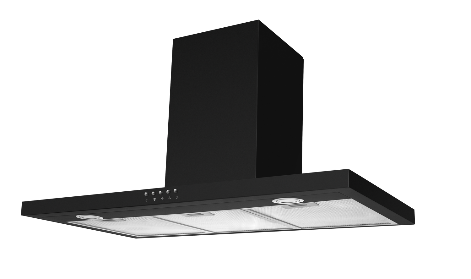 Kaminhaube, T-Line, 90 cm, Schwarz matt