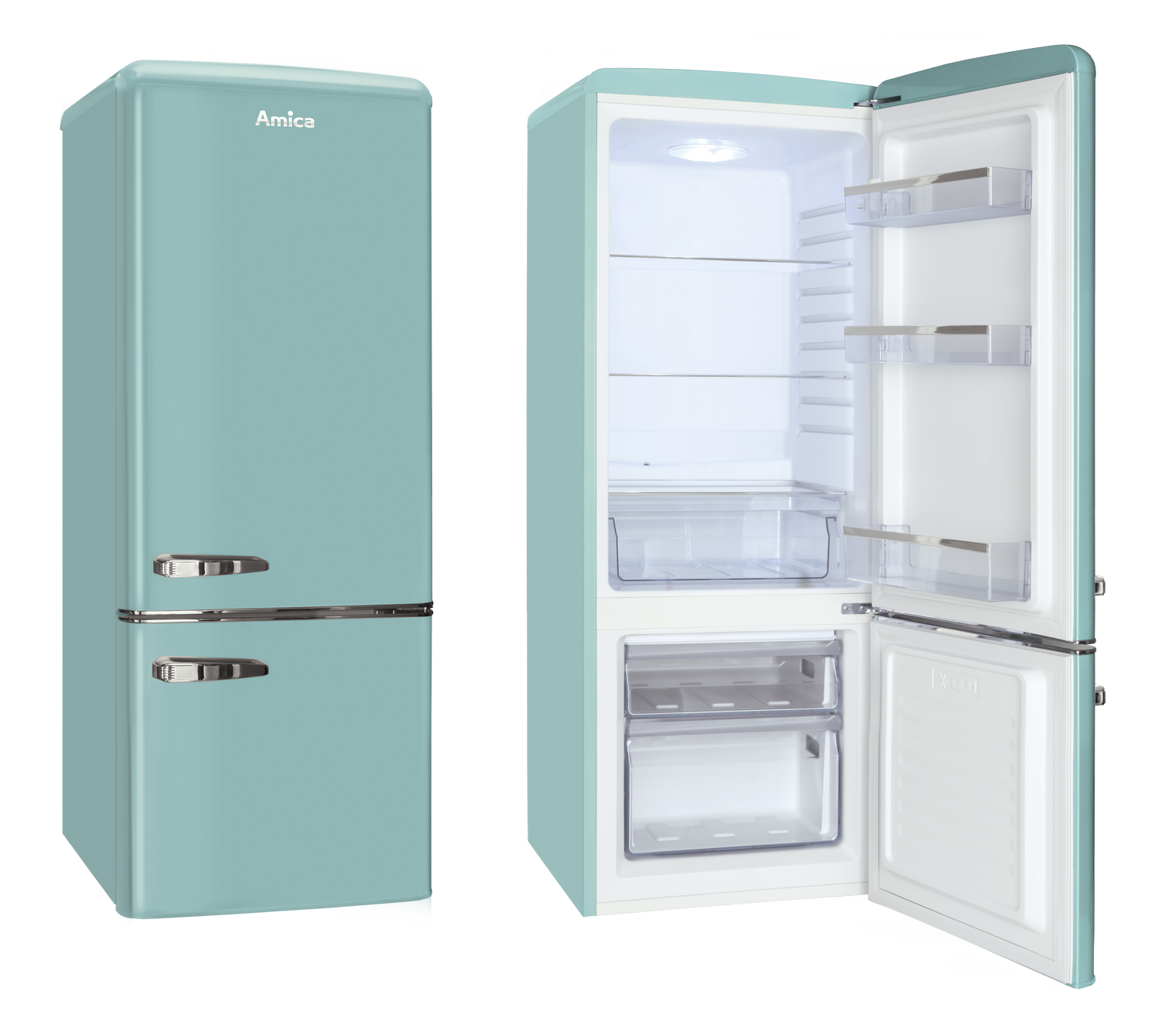 Stand-Kühl-Gefrierkombination KGCR 384 150 T, Ice Blue, 145 cm Stand-Kühl-Gefrierkombination KGCR 384 150 T, Ice Blue, 145 cm