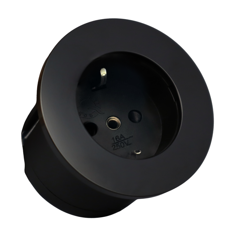 CARESSI CAPS Steckdose, schwarz CARESSI CAPS Steckdose, schwarz