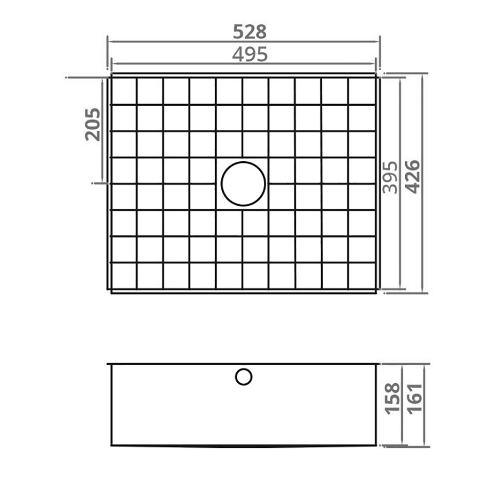 CARESSI CATO5040 Edelstahlspüle mit Fliesen