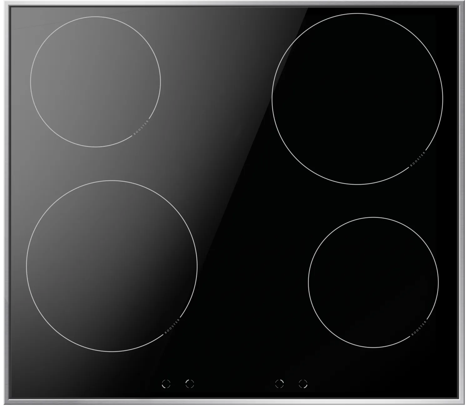 Herd-Set, Induktionskochfeld-Edelstahlrahmen, X-type Design, Schwarz, 77l
