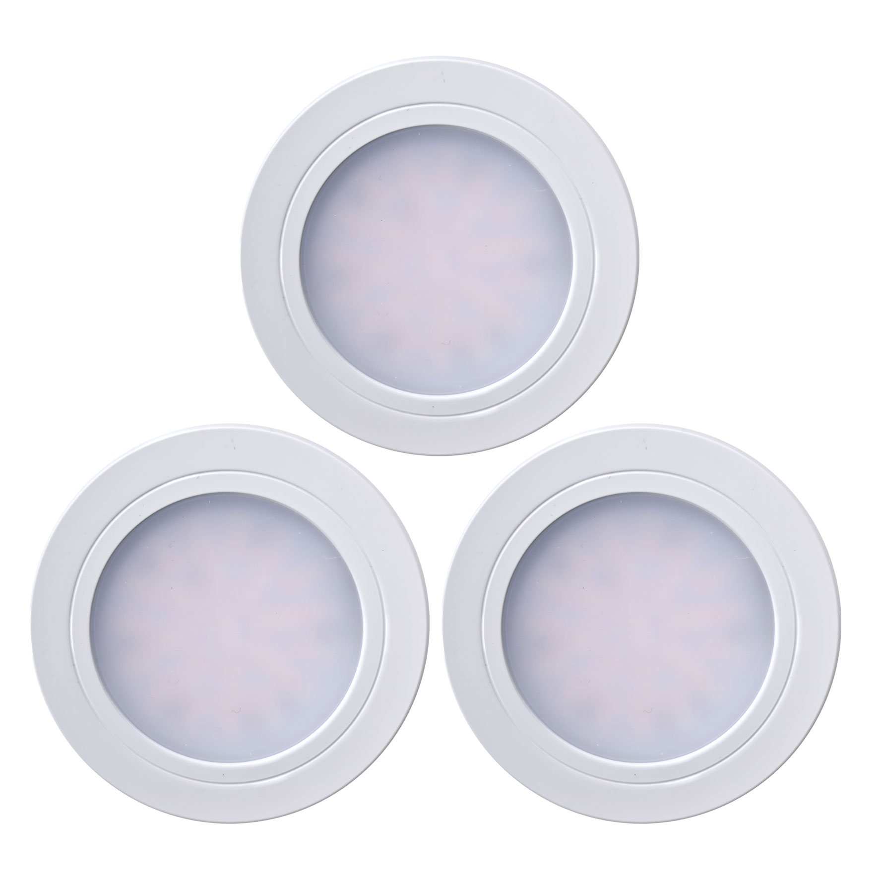 CARESSI Skye 58 Multi Tone Einbauleuchten-Set, 3 Spots, weiß