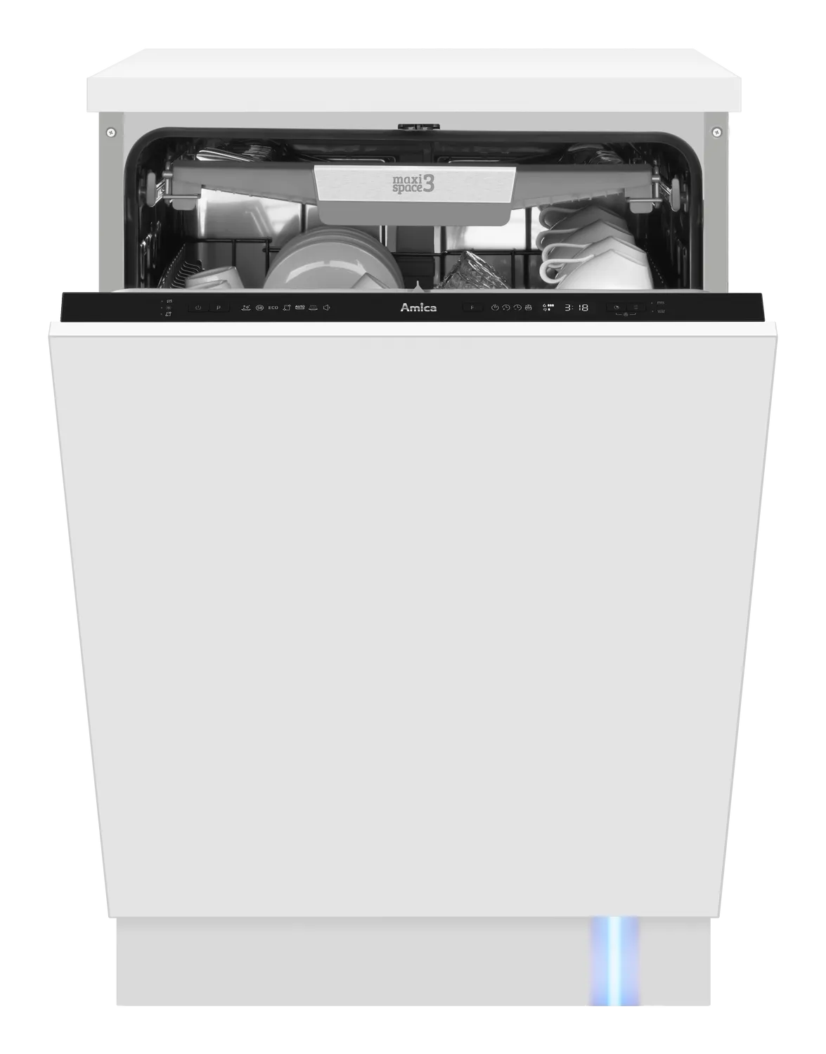 Einbau-Geschirrspüler, vollintegriert, 60 cm, schwarz