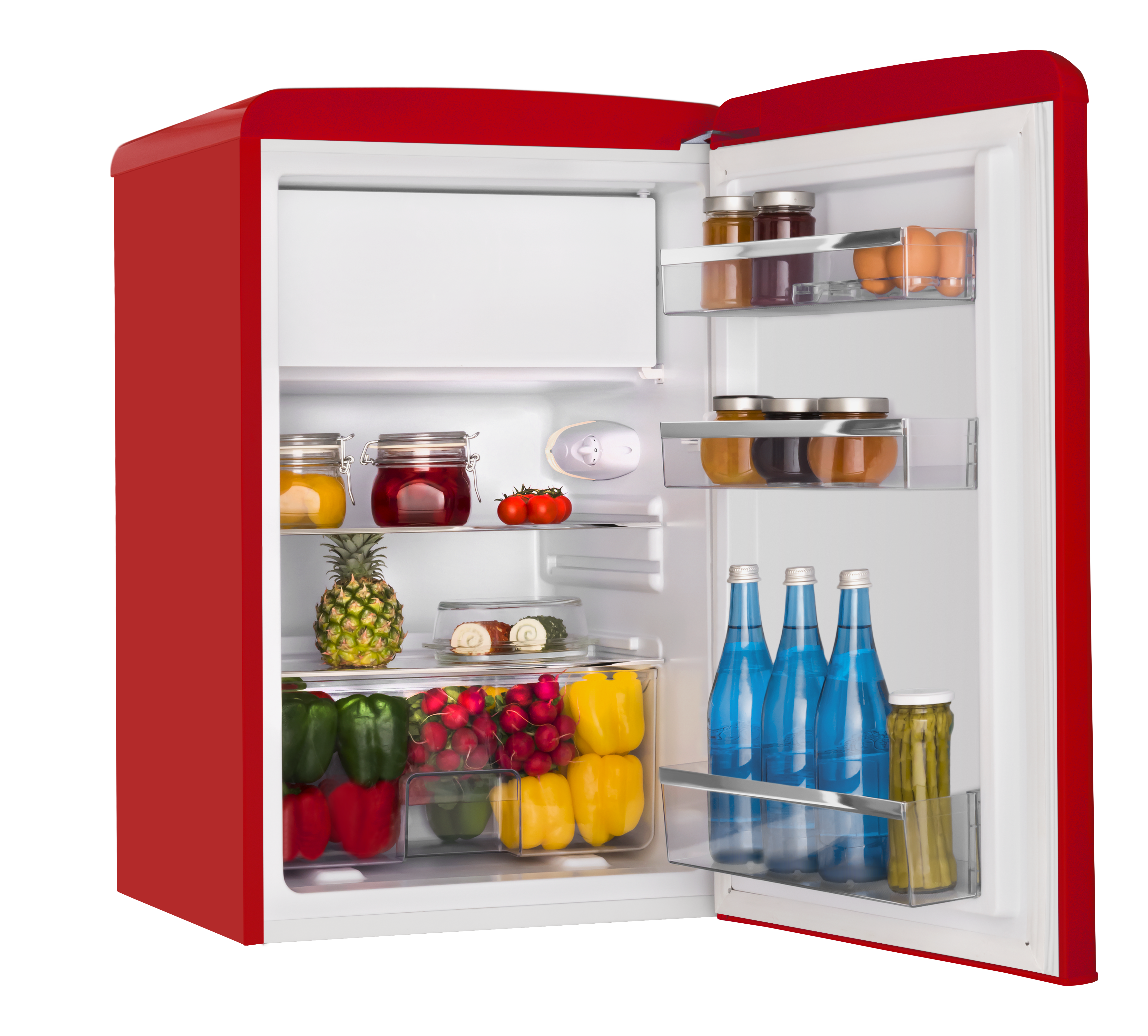 Stand-Kühlschrank mit Gefrierfach KSR 361 160 R, Chilli Red, 88 cm