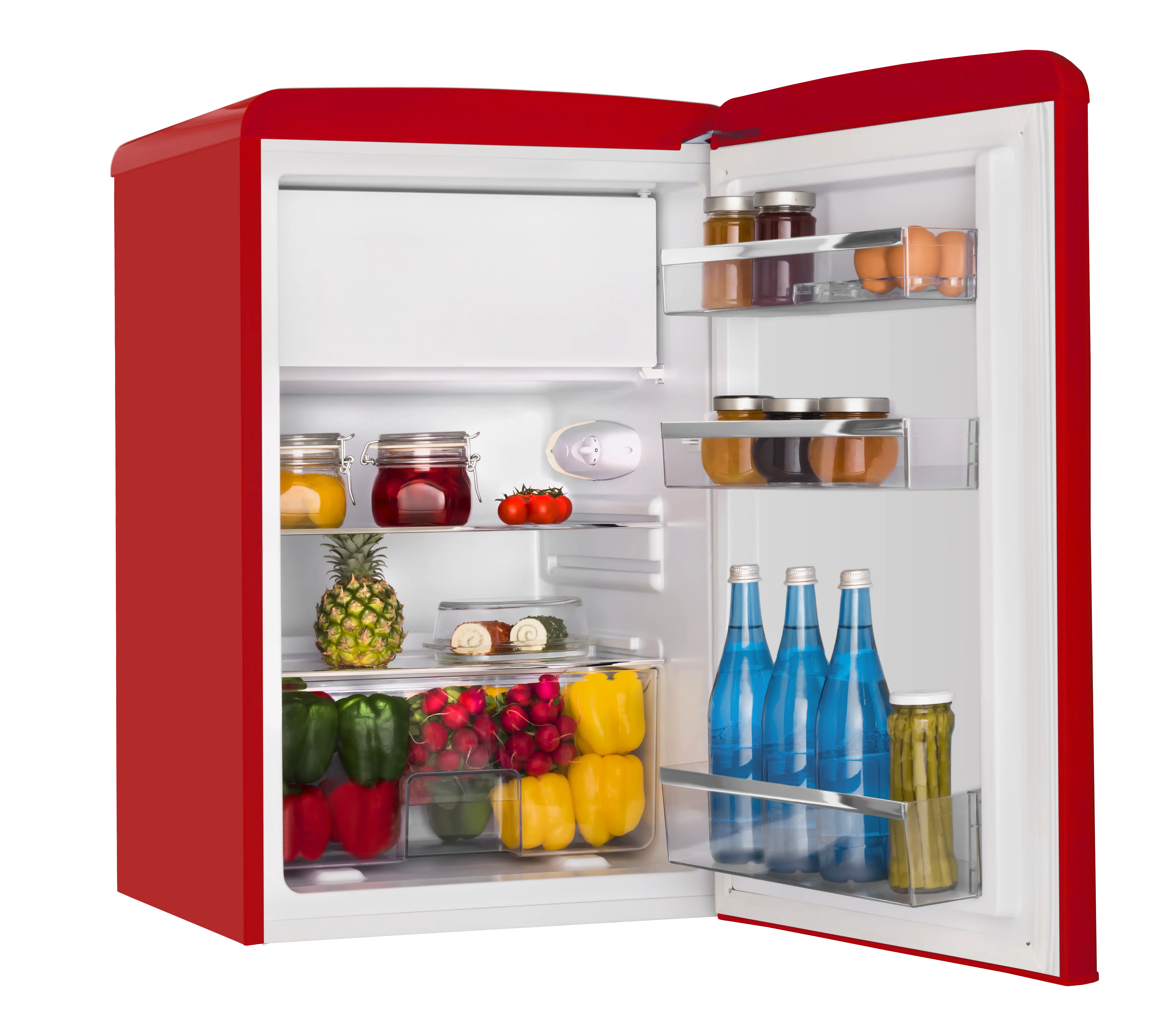 Stand-Kühlschrank mit Gefrierfach KSR 361 160 R, Chilli Red, 88 cm