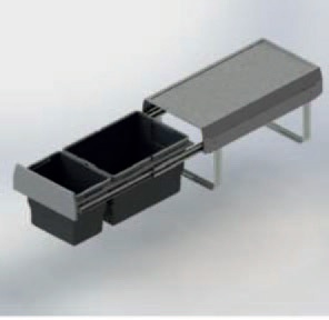 Case SlimLine, flach, 12 + 5 Liter, Höhe 280 mm 