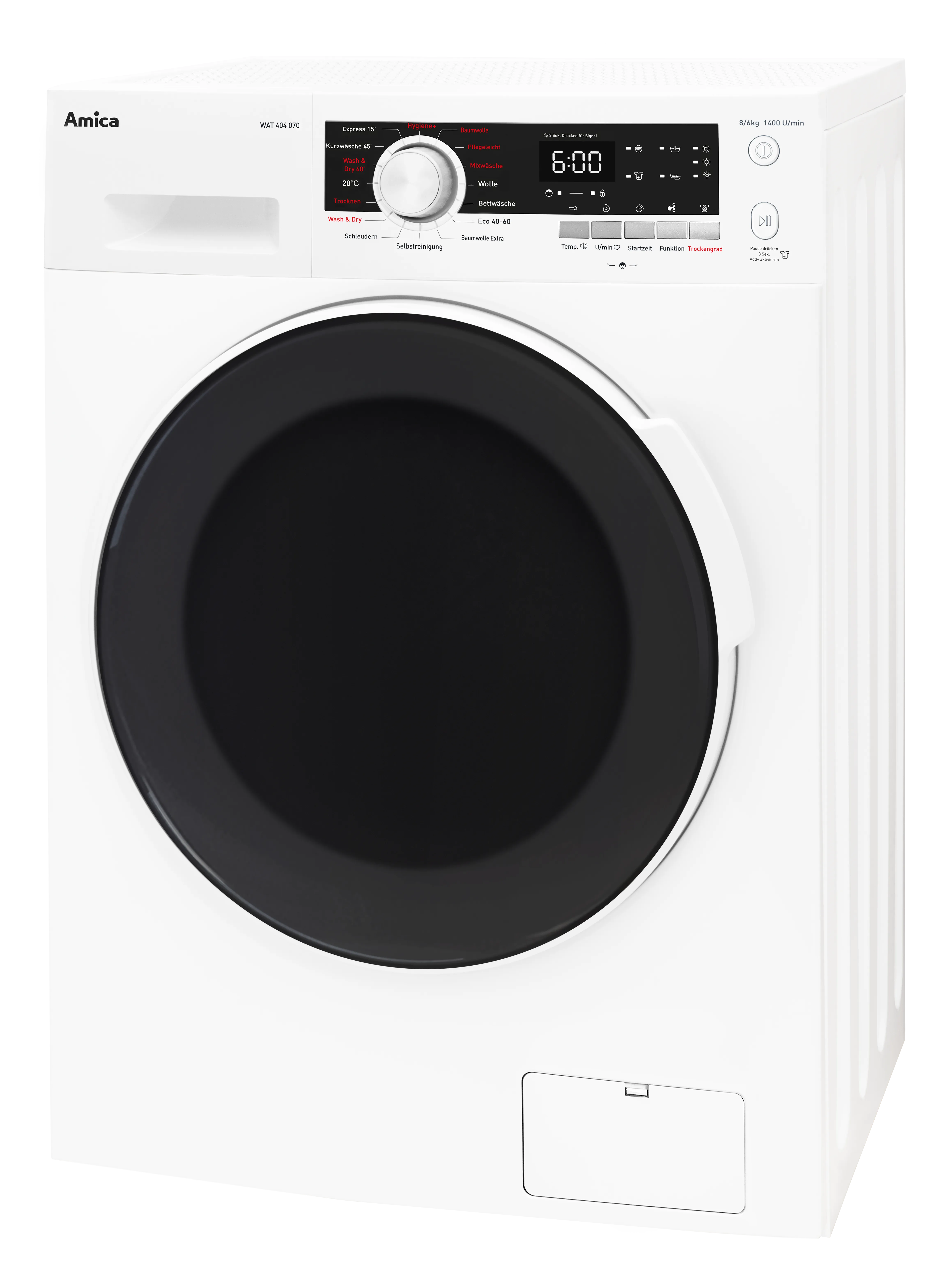 Waschtrockner WAT 404 070, weiß, 8 kg / 6 kg Waschtrockner WAT 404 070, weiß, 8 kg / 6 kg