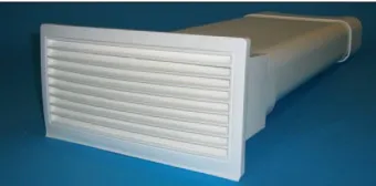 150er Flachkanal PowAIRPipe Flachmauerkasten mit Rückstauklappe, weiß 