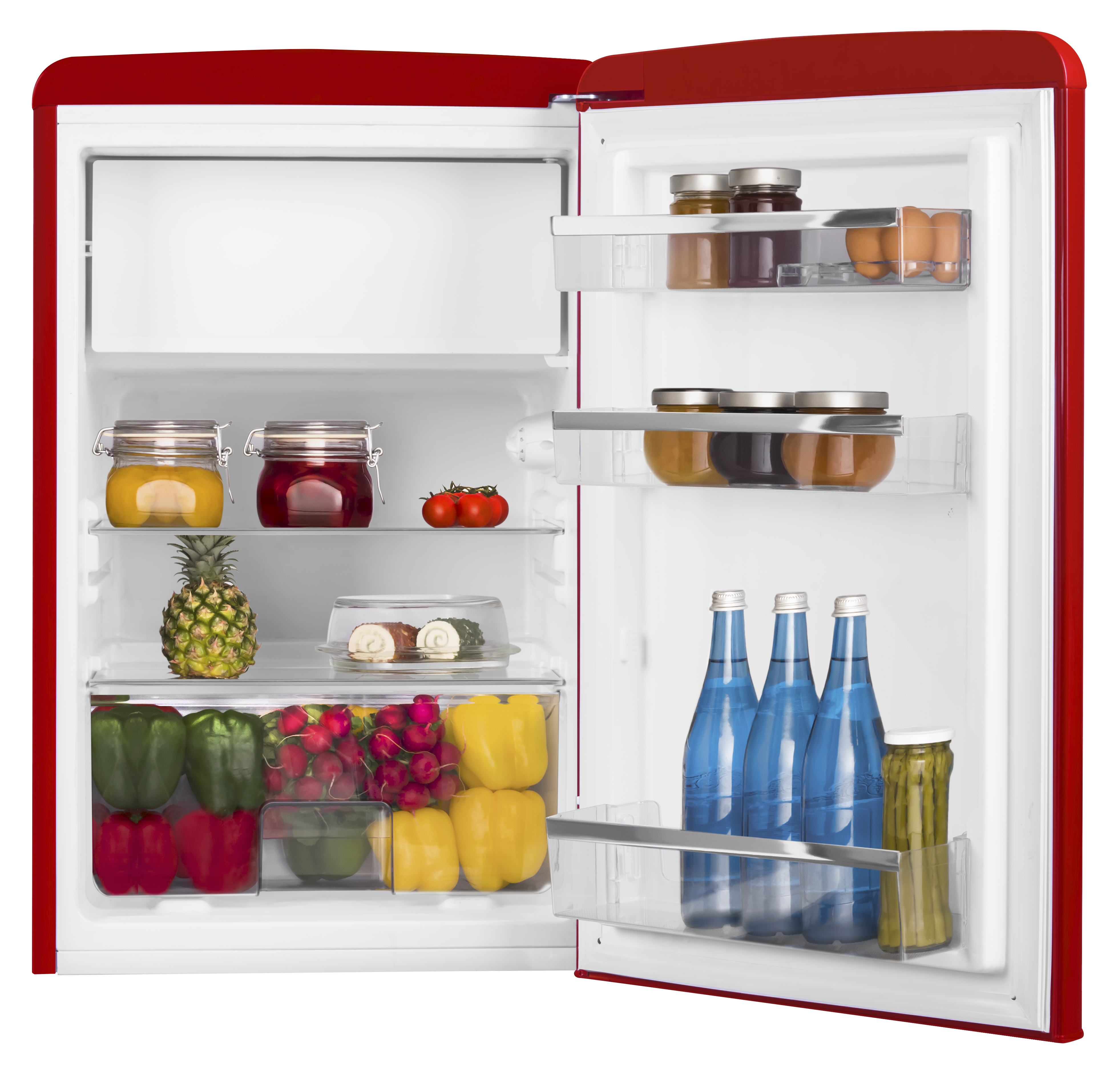 Stand-Kühlschrank mit Gefrierfach KSR 361 160 R, Chilli Red, 88 cm Stand-Kühlschrank mit Gefrierfach KSR 361 160 R, Chilli Red, 88 cm