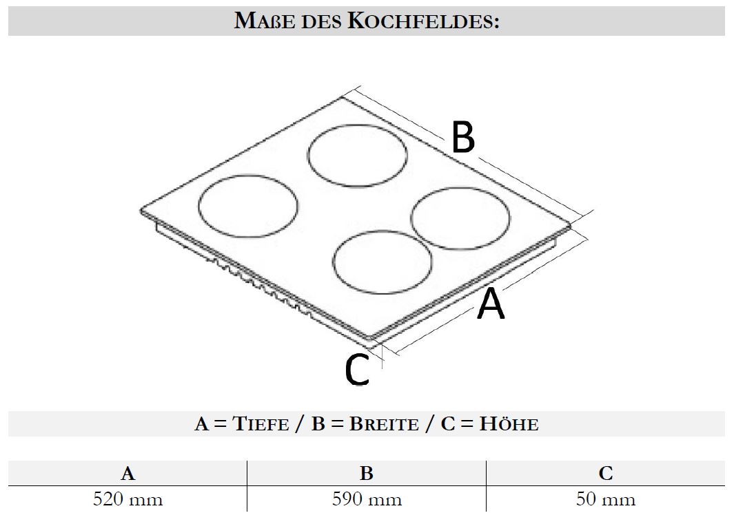 PKM Glaskeramik-Kochfeld EB-C4-2KBTCG