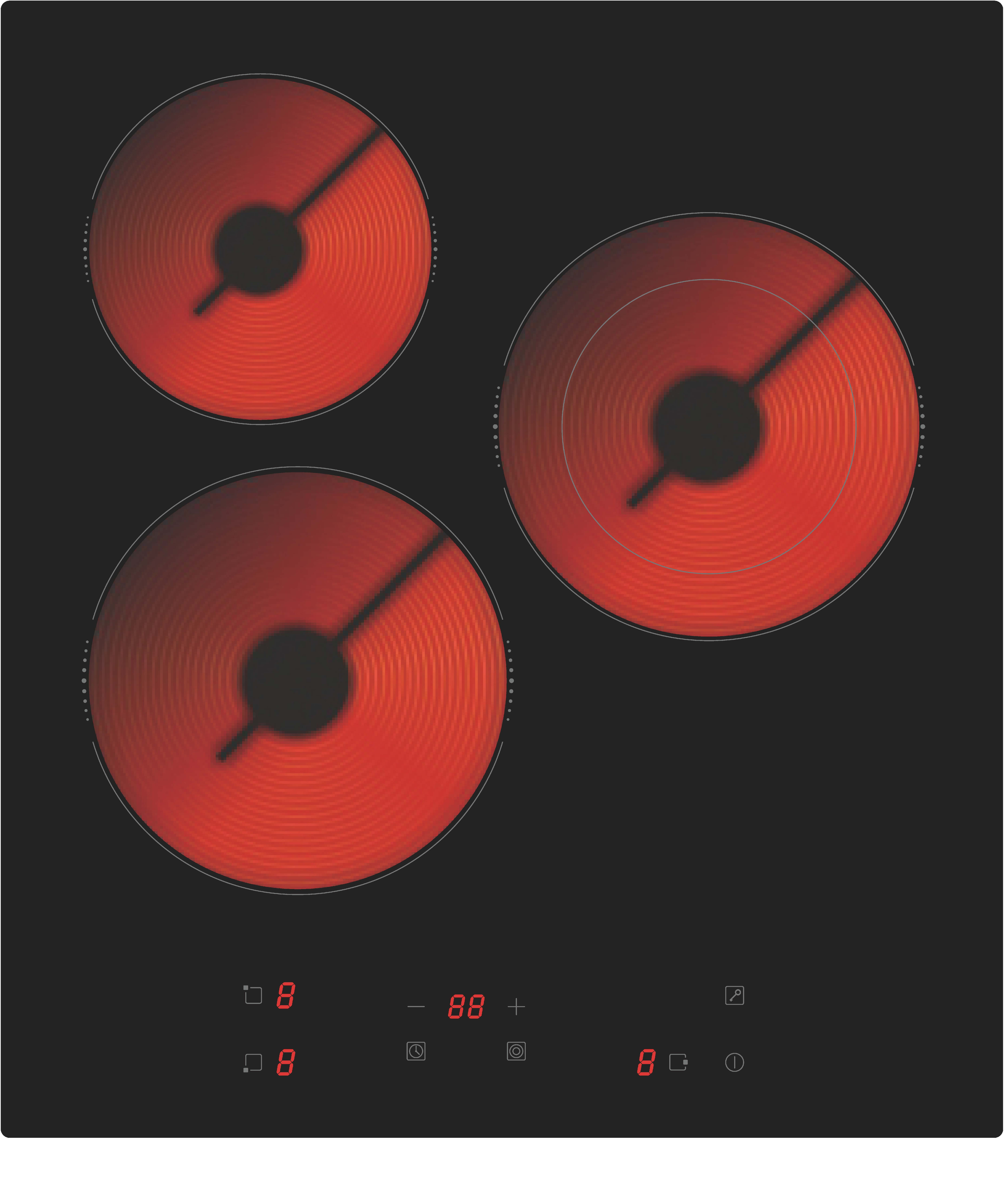 PKM Glaskeramik-Kochfeld KF3F