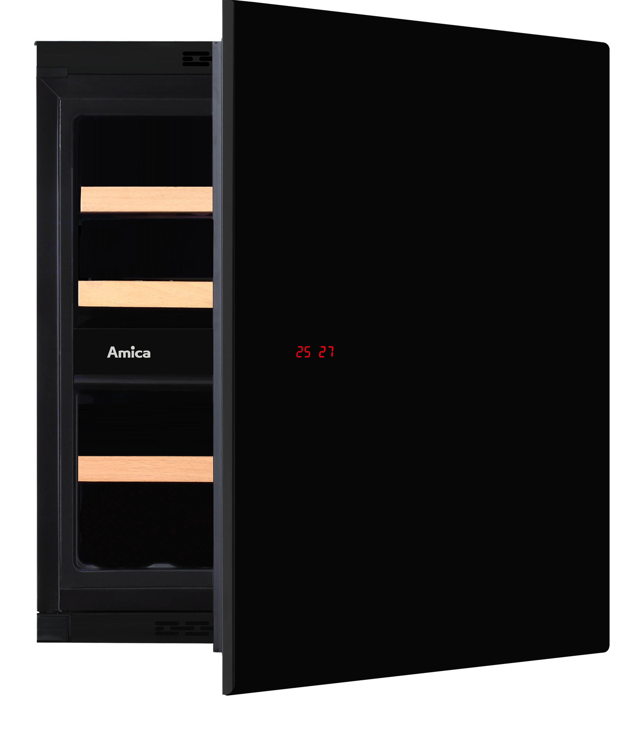 Einbau-Weintemperierschrank, Noir Design, schwarz