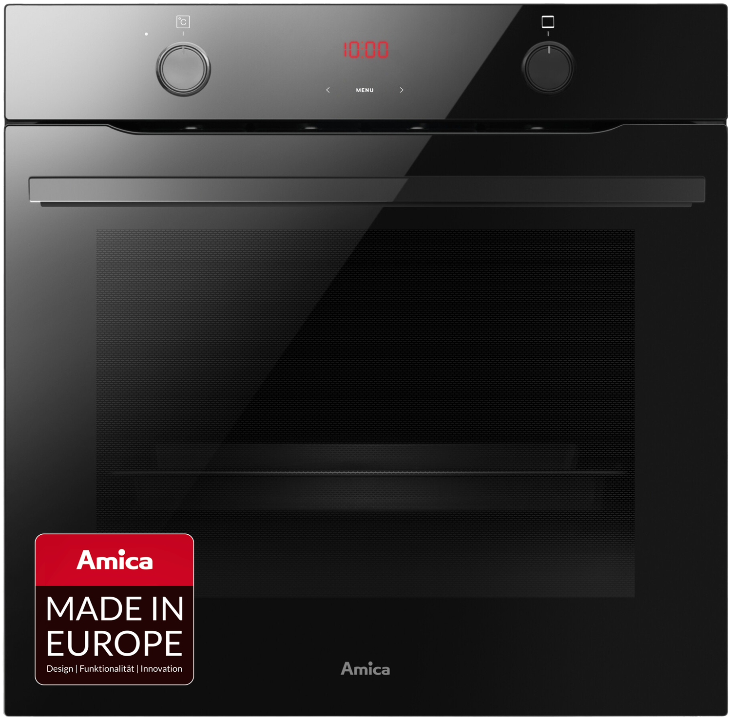 Einbaubackofen, X-type Design, Schwarz-Glas, 77